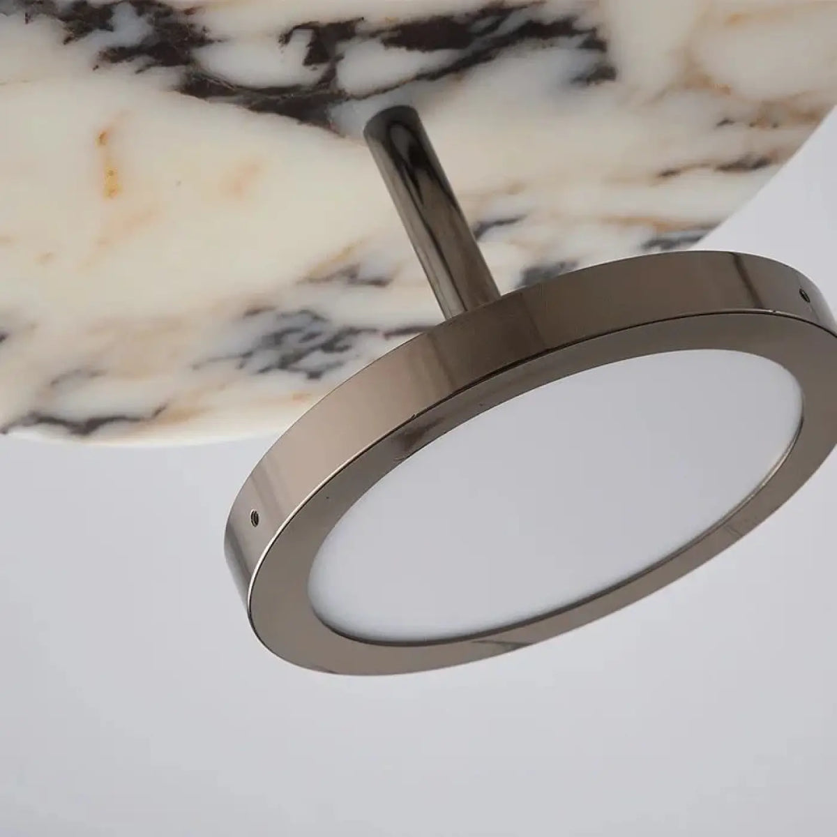 Suspension Marbre Veiné et Anneau LED – Zolis