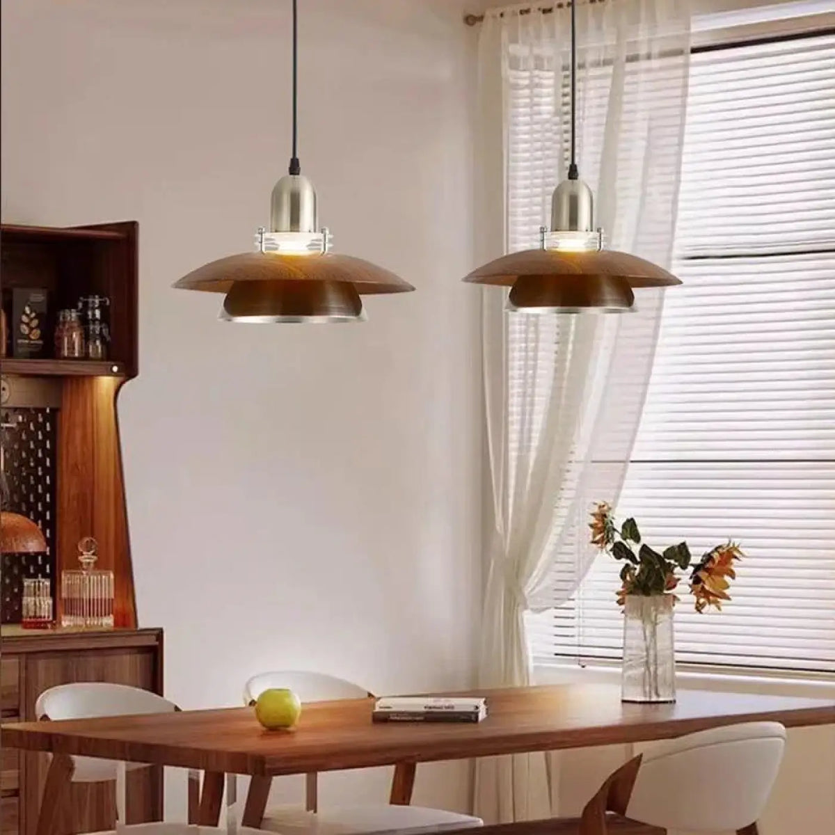 Suspension Moderne en Métal et Bois – Vasio