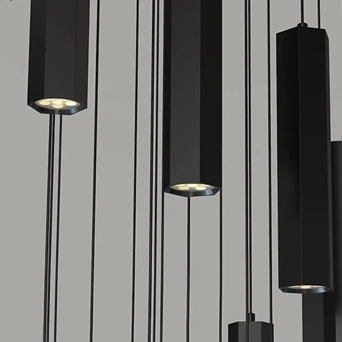 Suspension Multiple Cylindres Noirs – Préro