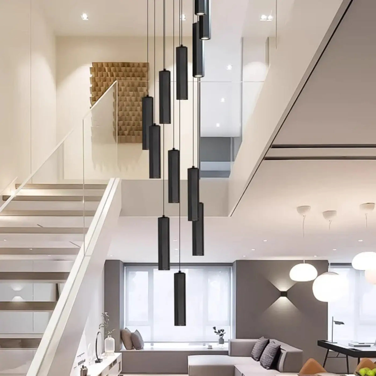 Suspension Multiple Cylindres Noirs – Préro