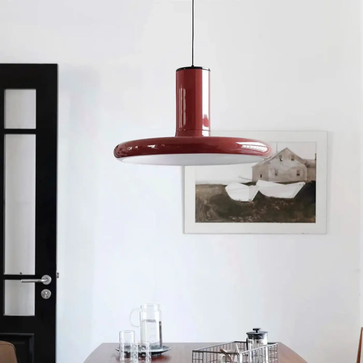 Suspension en Métal Rouge Brillant – Timan