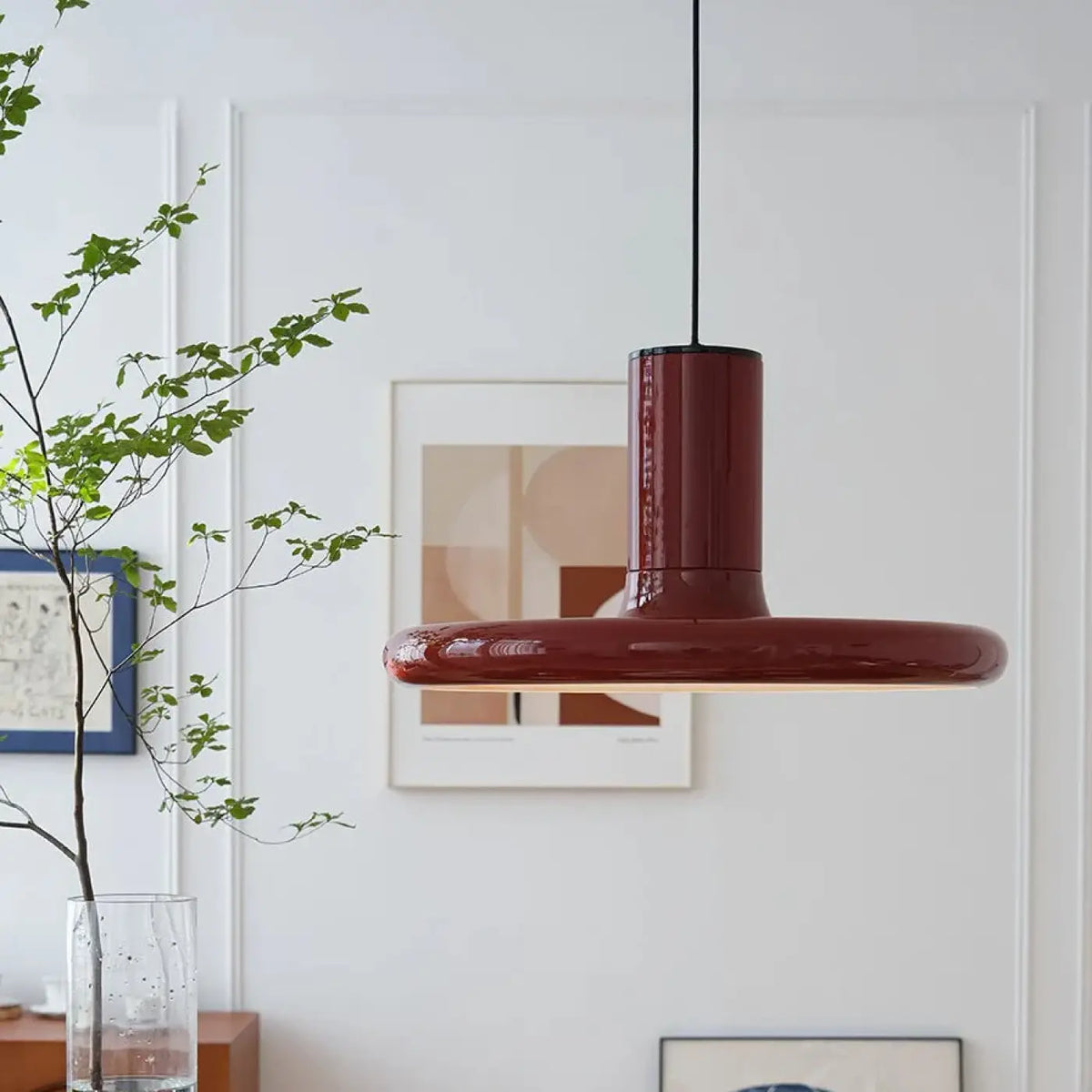 Suspension en Métal Rouge Brillant – Timan