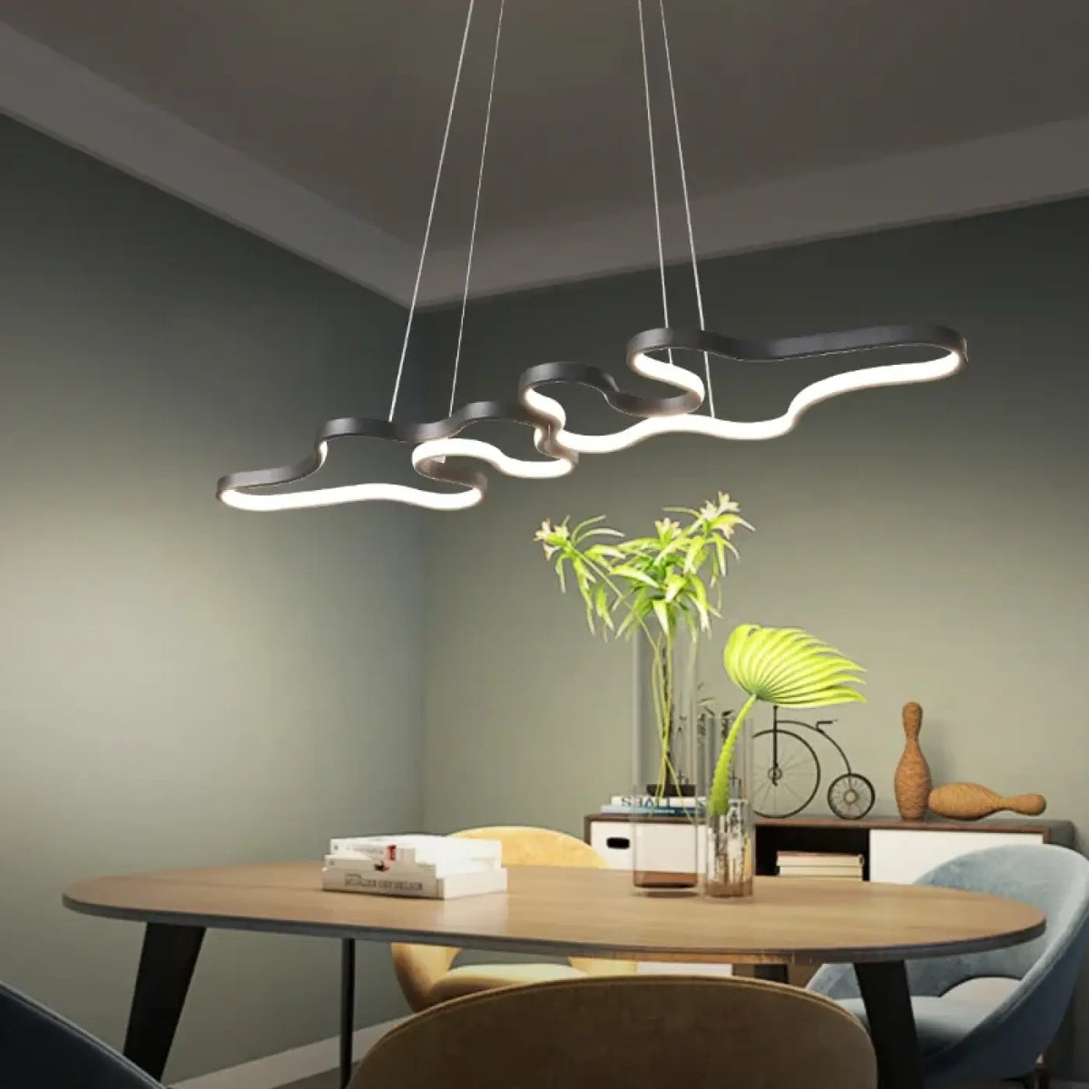 Suspension Ondulée à Lumière Intégrée – Tisette