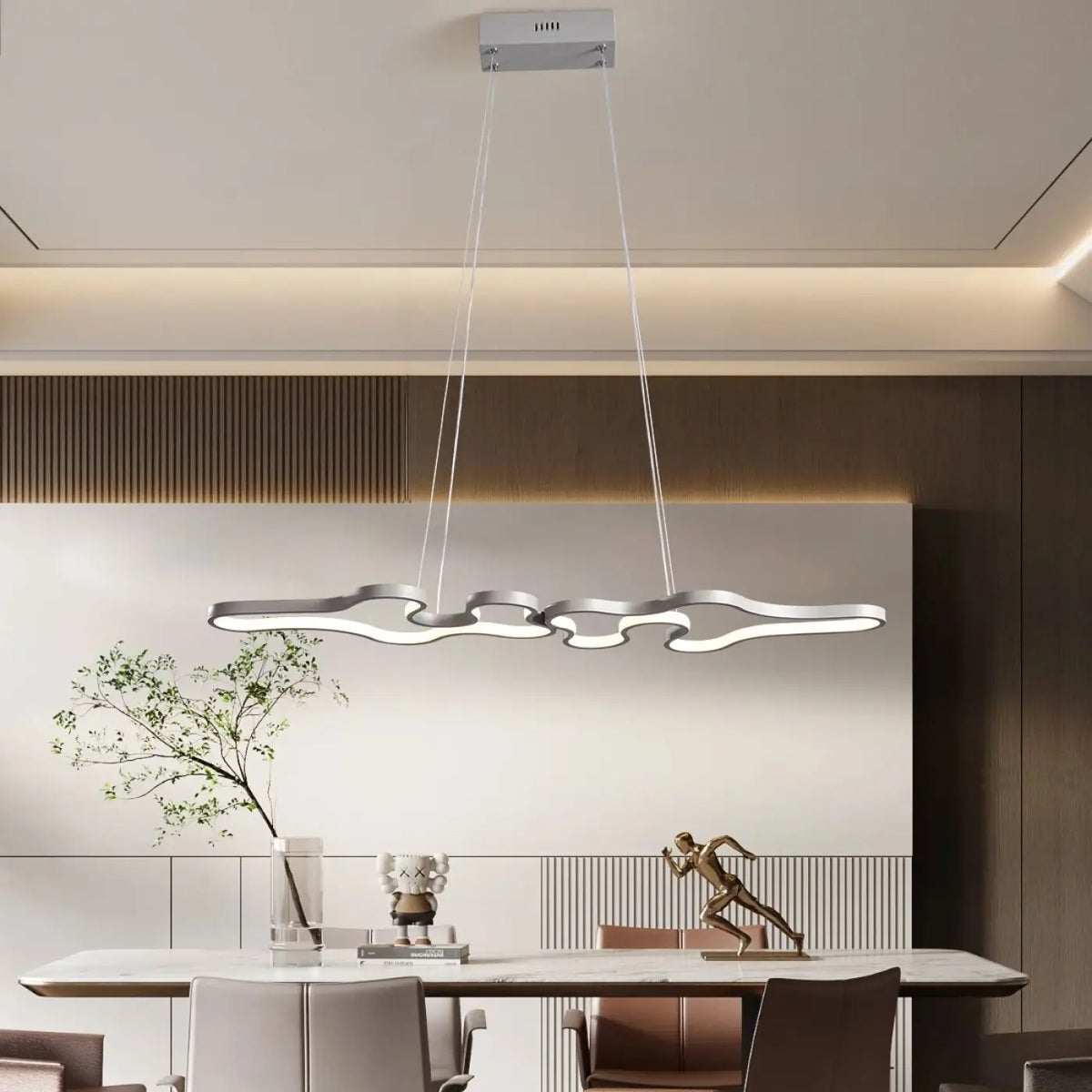 Suspension Ondulée à Lumière Intégrée – Tisette