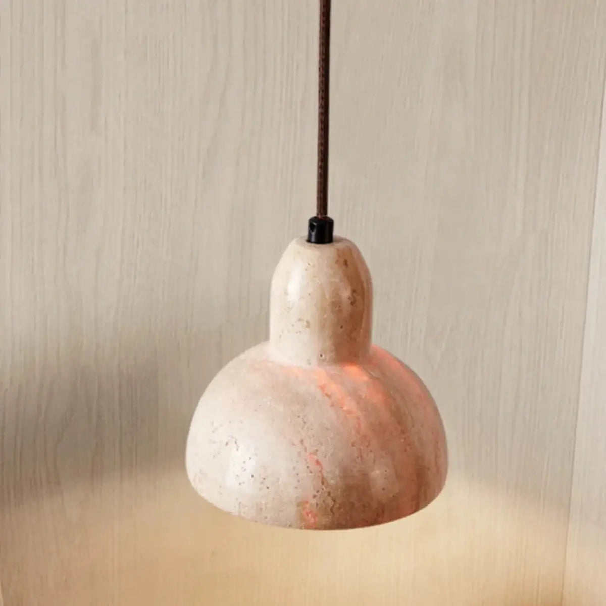 Suspension Dôme en Pierre Beige – Kovia