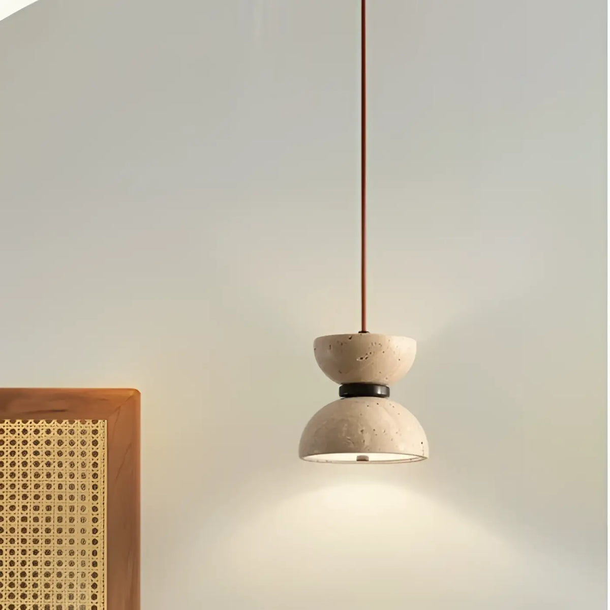 Suspension LED en Pierre Beige – Novine