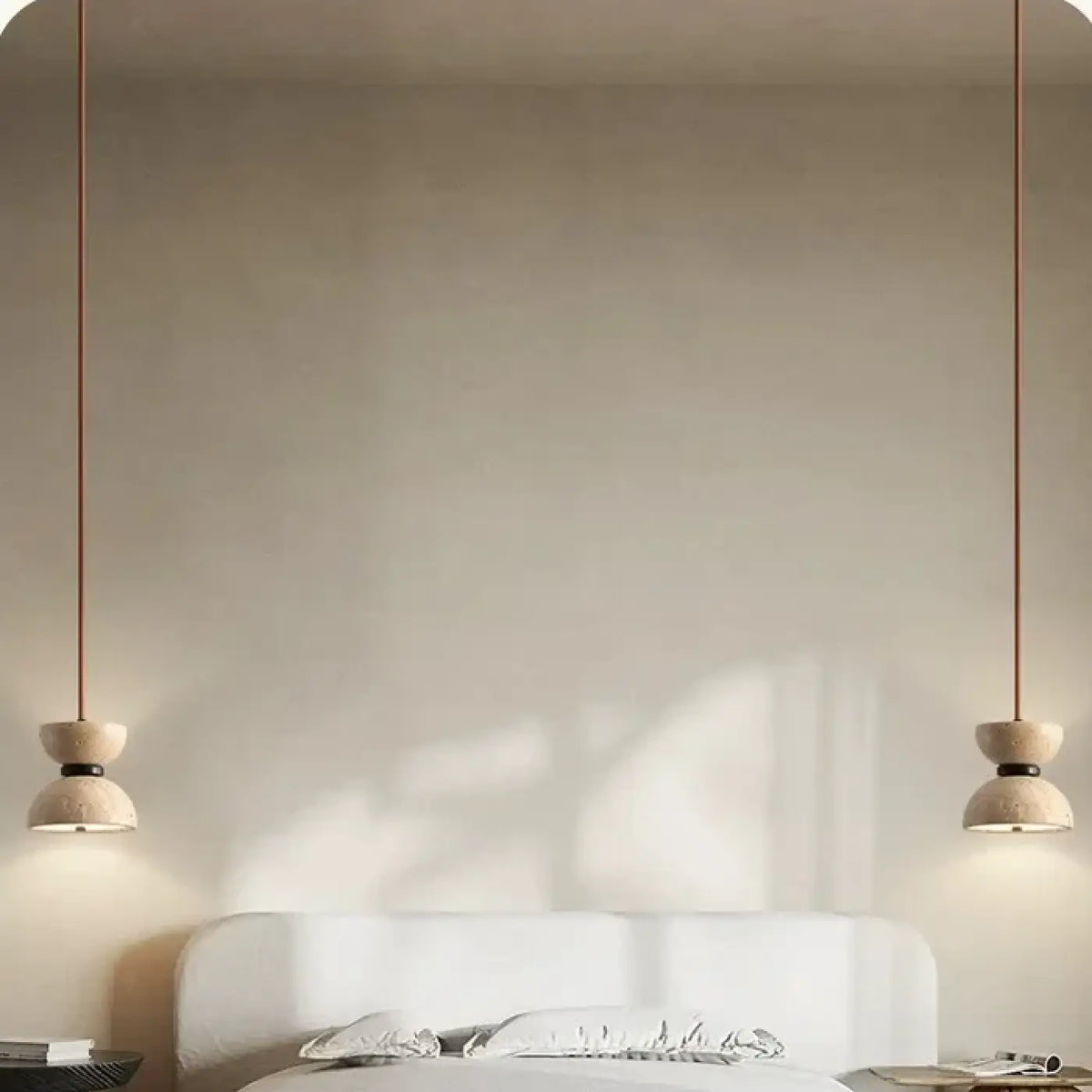 Suspension LED en Pierre Beige – Novine
