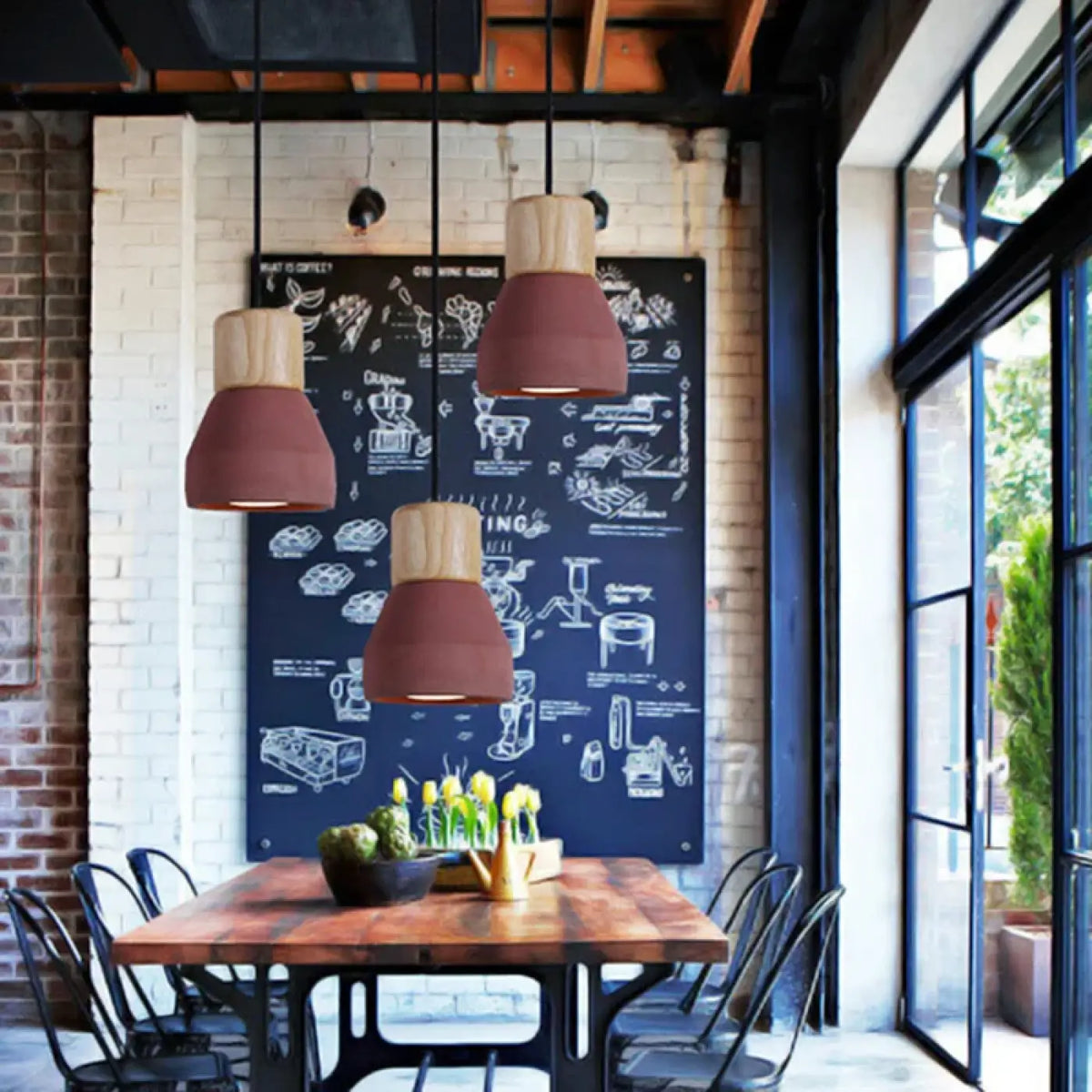 Suspension Scandinave en Bois Coloré – Mélan