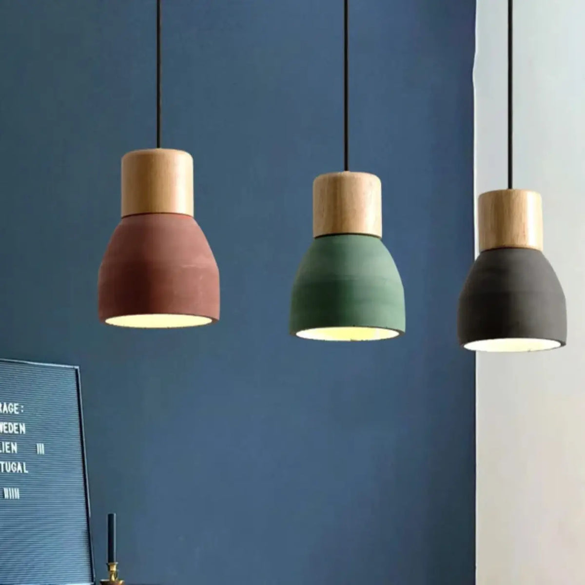 Suspension Scandinave en Bois Coloré – Mélan