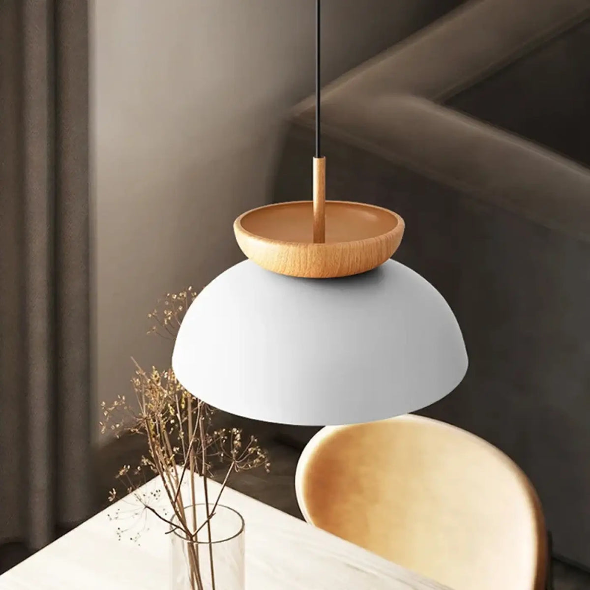 Suspension Scandinave avec Détail Bois – Rivane