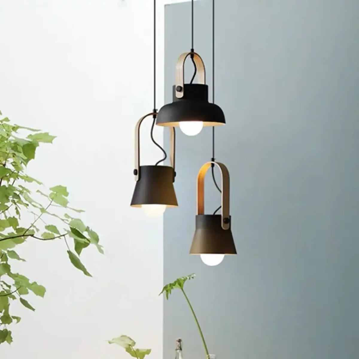 Suspension Scandinave Colorée avec Détail Bois – Roson