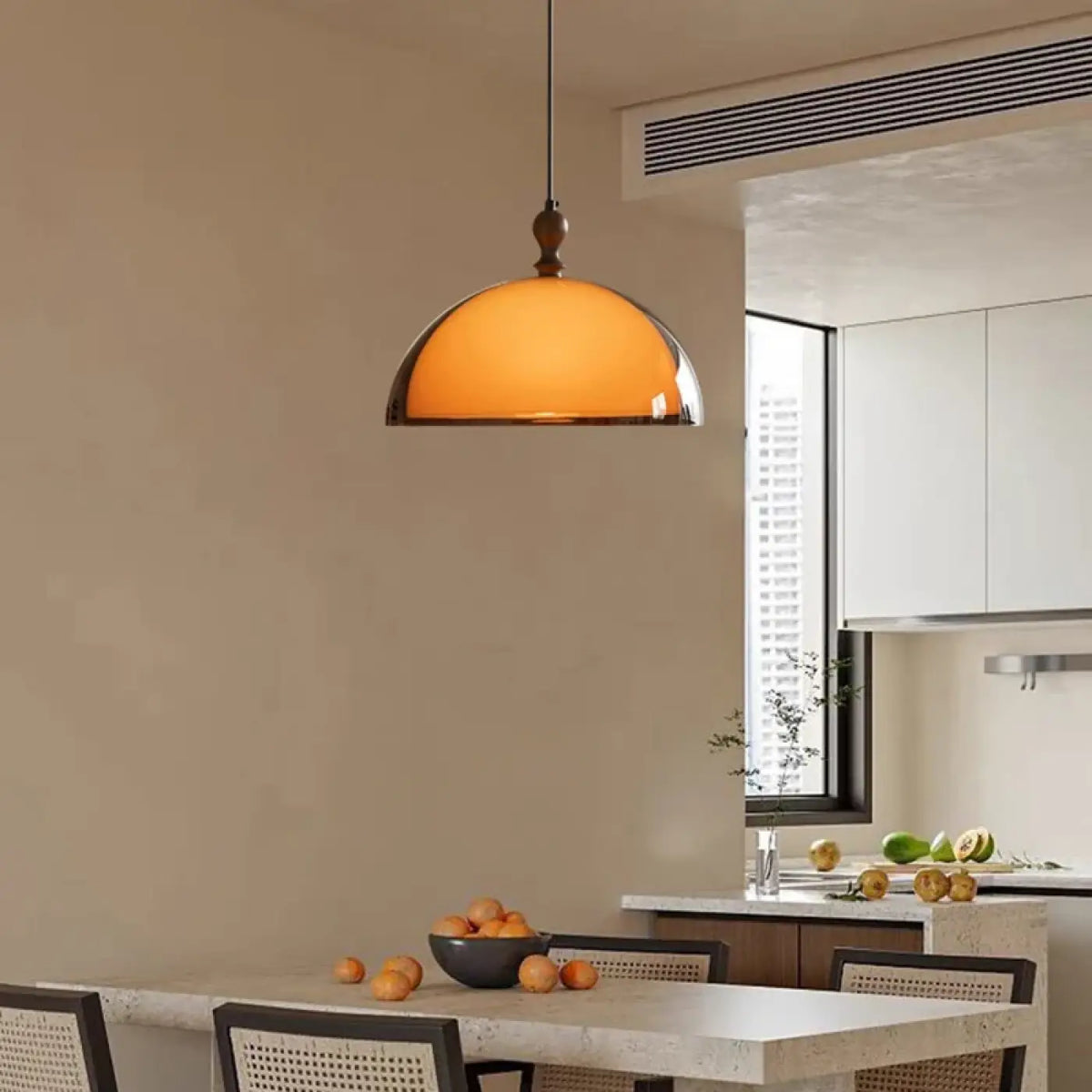 Suspension Dôme Orange Rétro – Nason