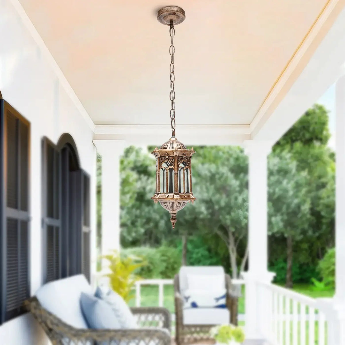 Lanterne Extérieure Orientale Dorée – Bolio