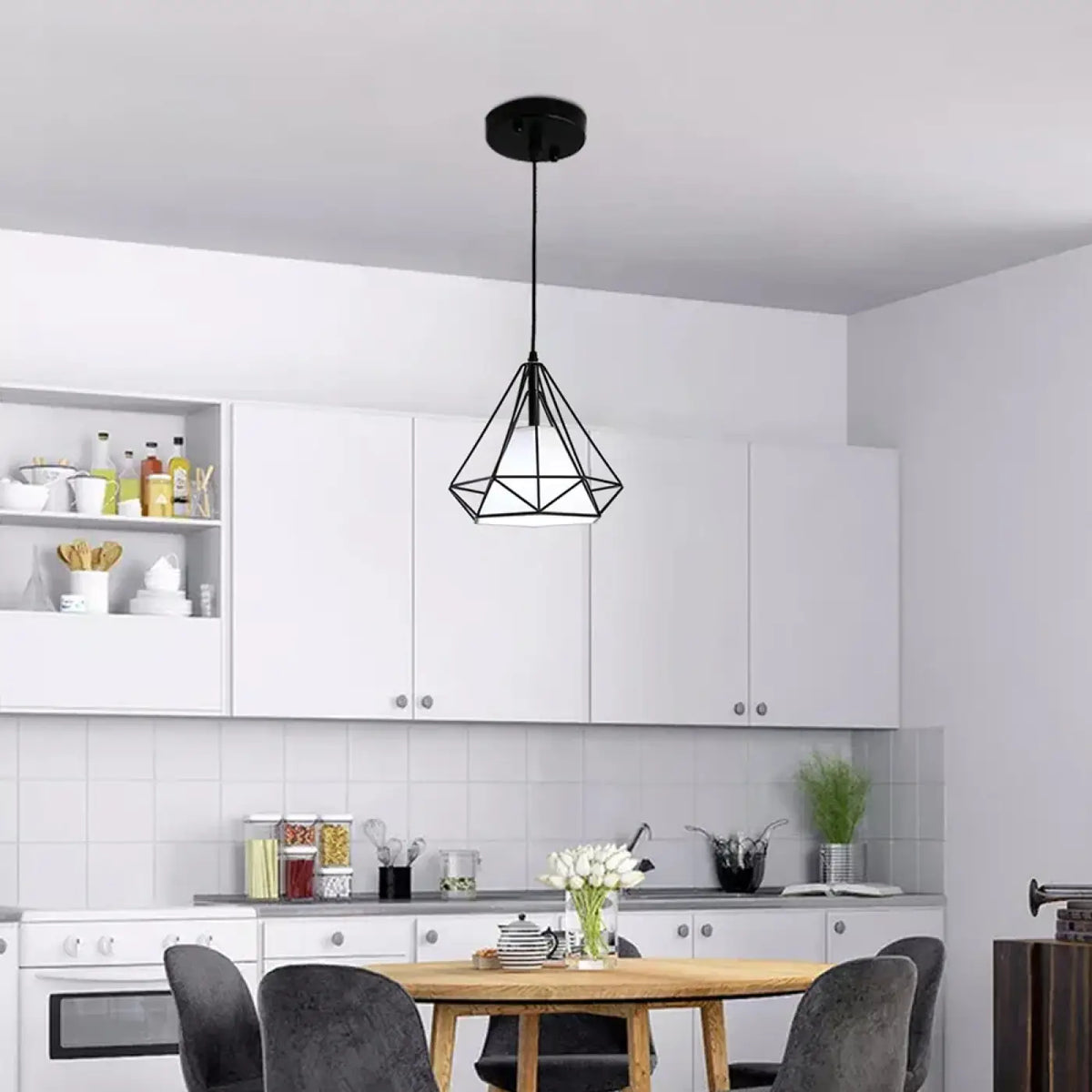 Suspension Géométrique Métal et Abat-jour – Risine