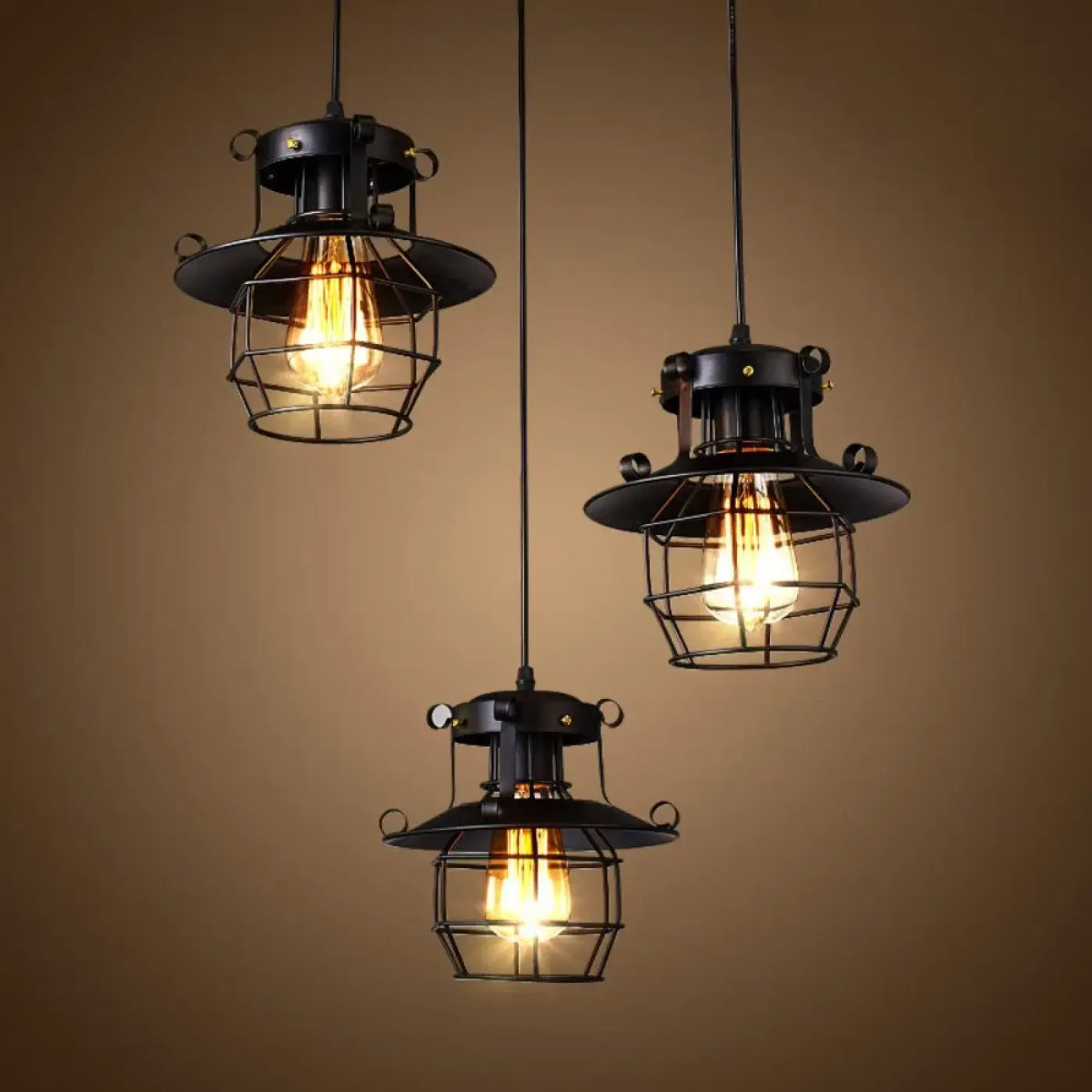 Suspension Lanterne Industrielle Métal et Verre – Lanel