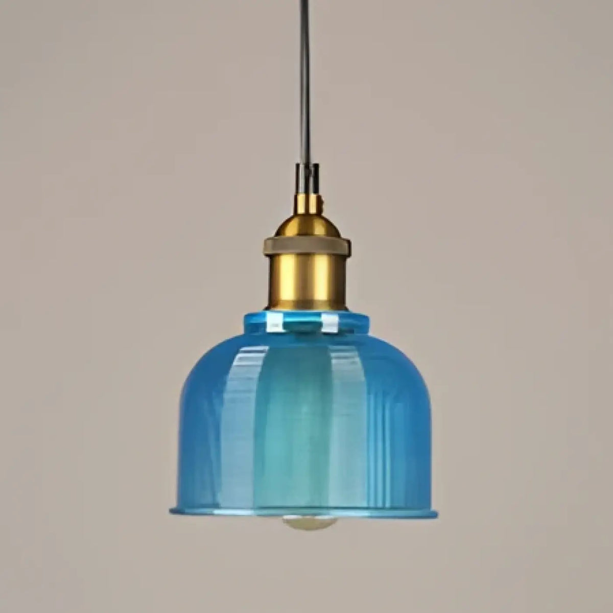 Suspension Industrielle en Verre Strié – Doline