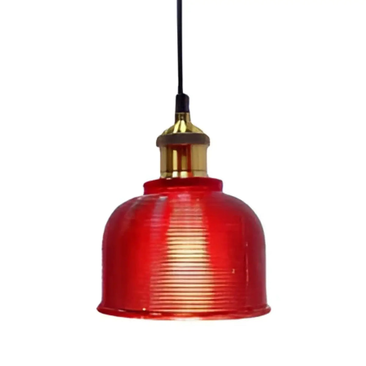 Suspension Industrielle en Verre Strié – Doline