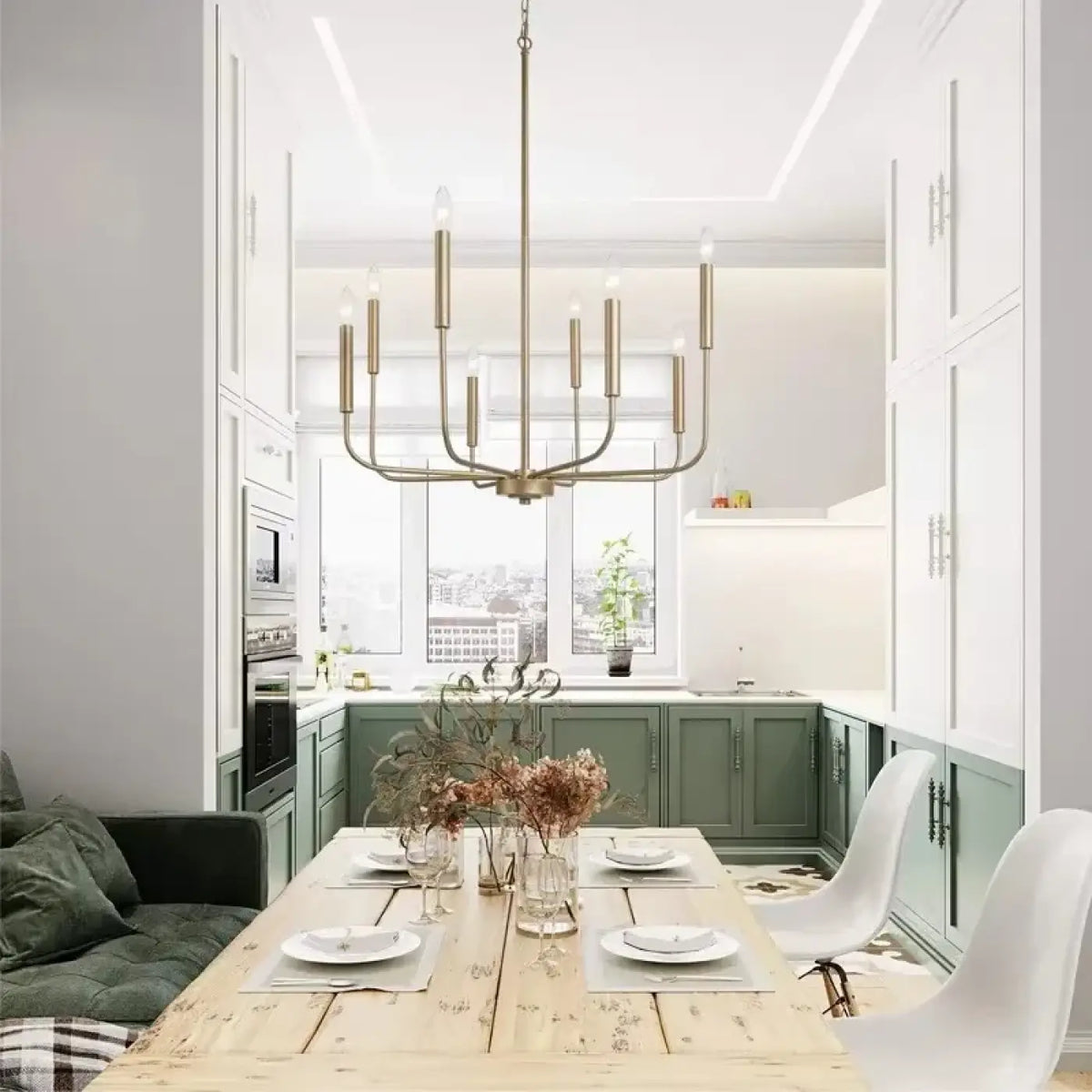 Suspension Laiton Style Chandelier Moderne – Kosel