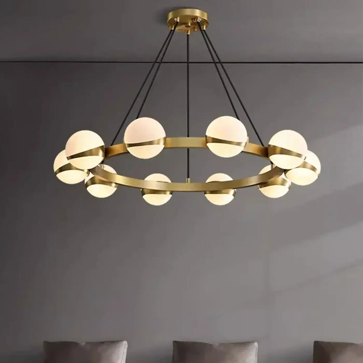 Suspension LED Anneau en Laiton – Rimine