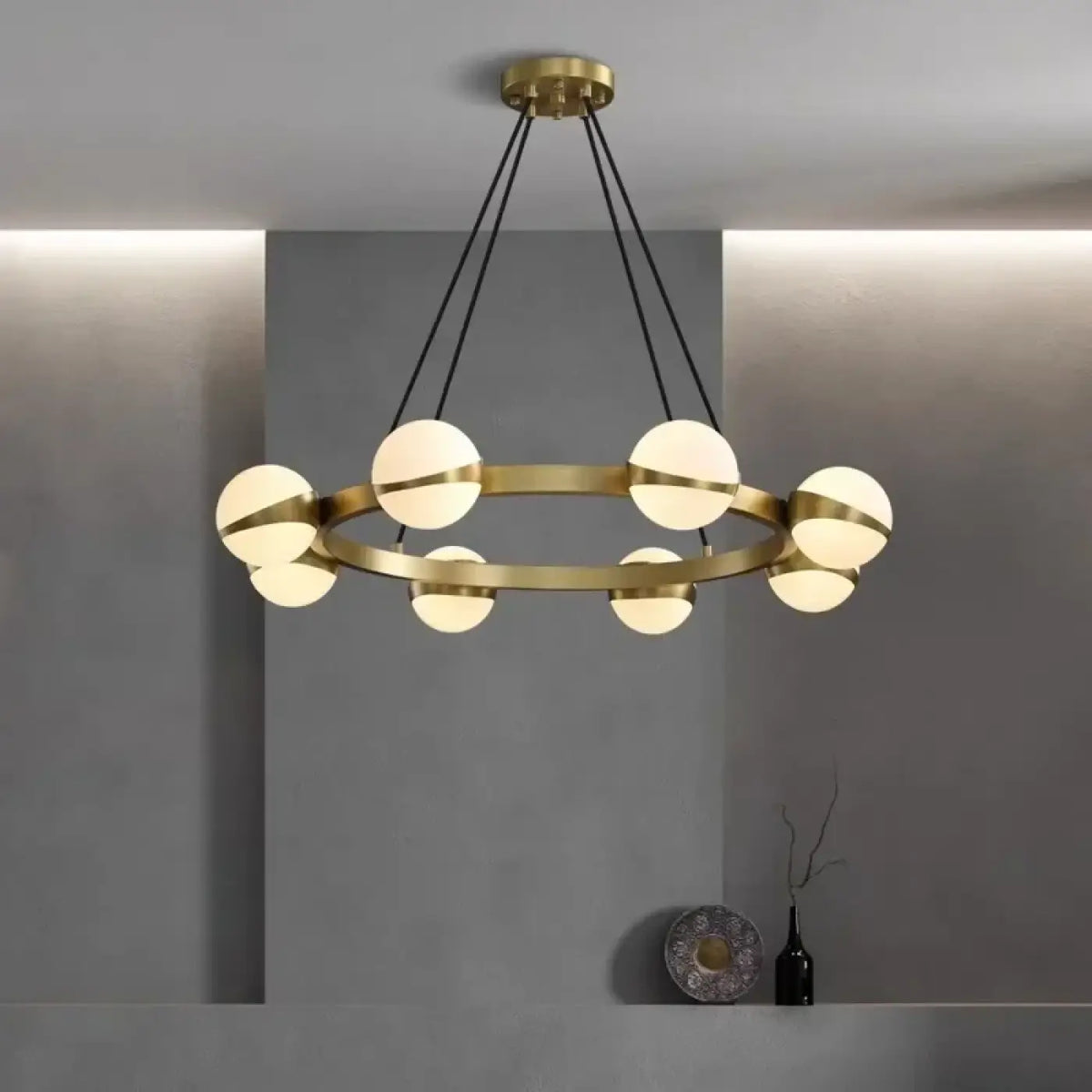 Suspension LED Anneau en Laiton – Rimine