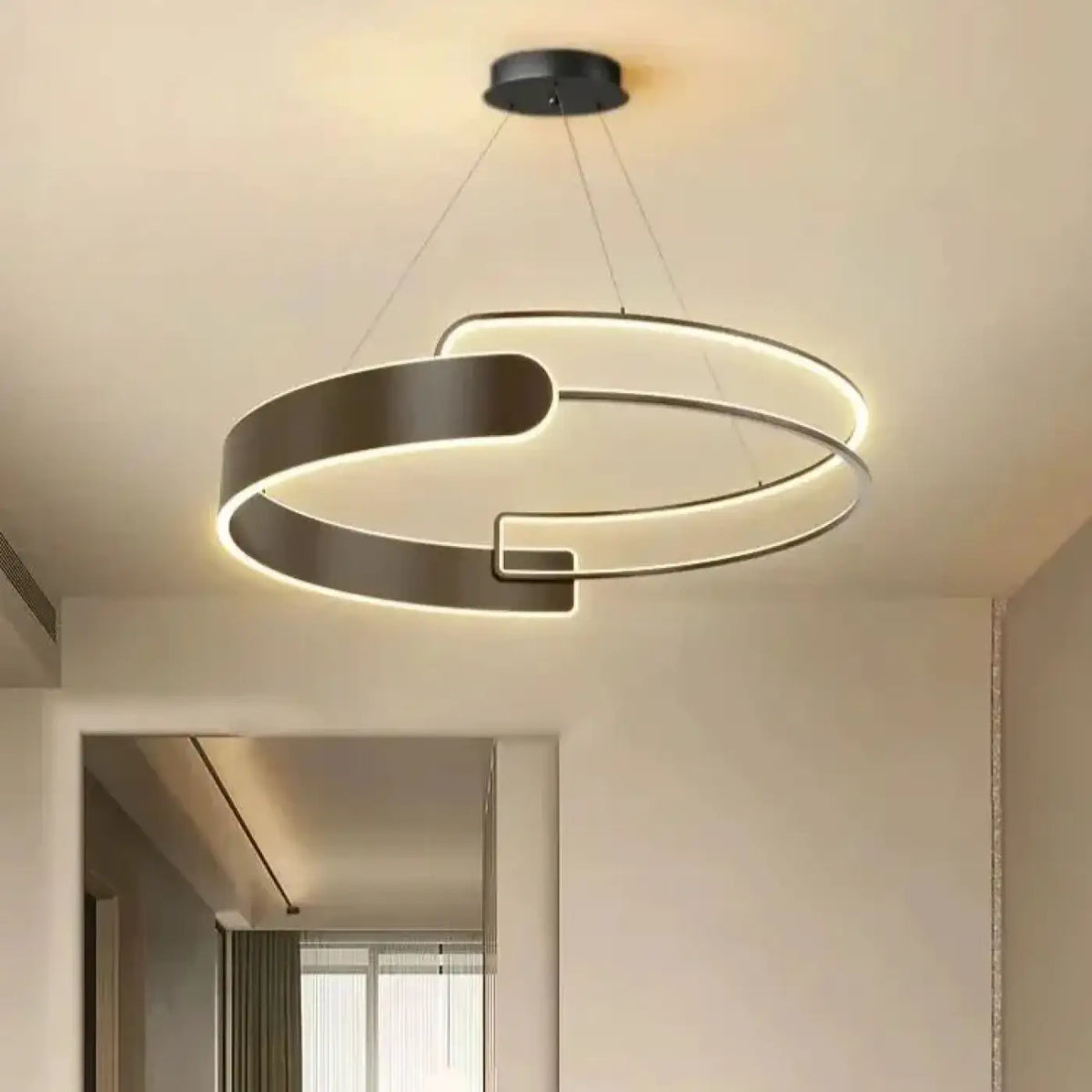 Suspension LED à Anneaux Entrelacés – Divel
