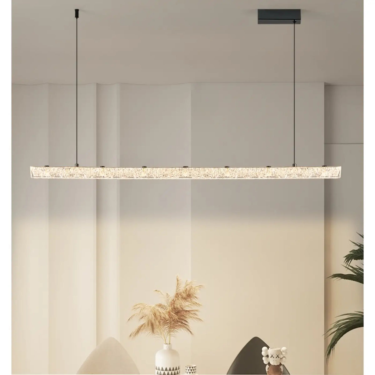 Suspension LED en Cristal Longue – Joso