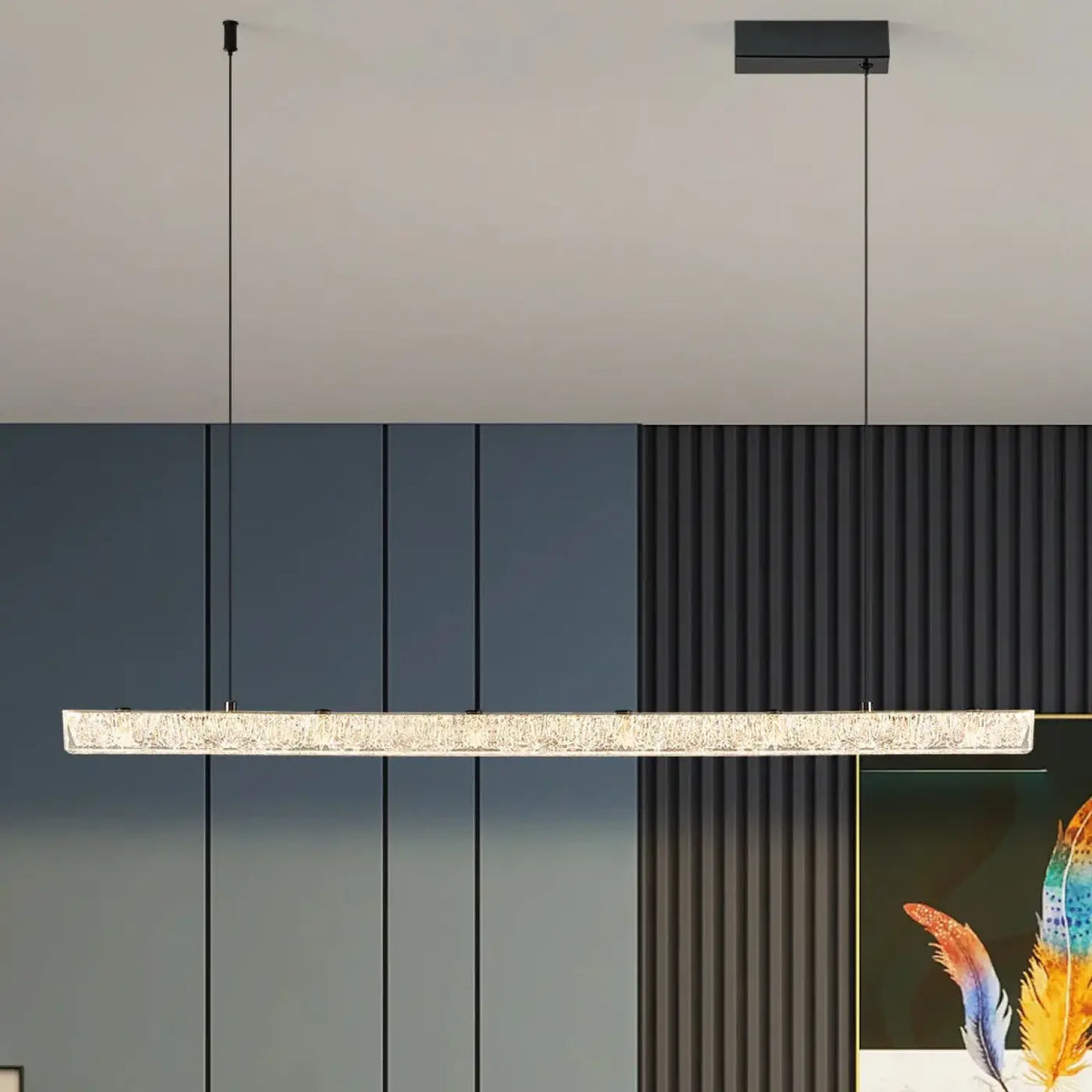 Suspension LED en Cristal Longue – Joso