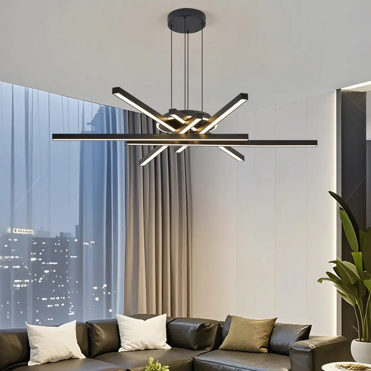 Suspension LED Croisée Minimaliste – Fléda