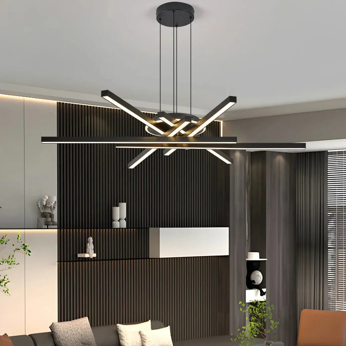 Suspension LED Croisée Minimaliste – Fléda