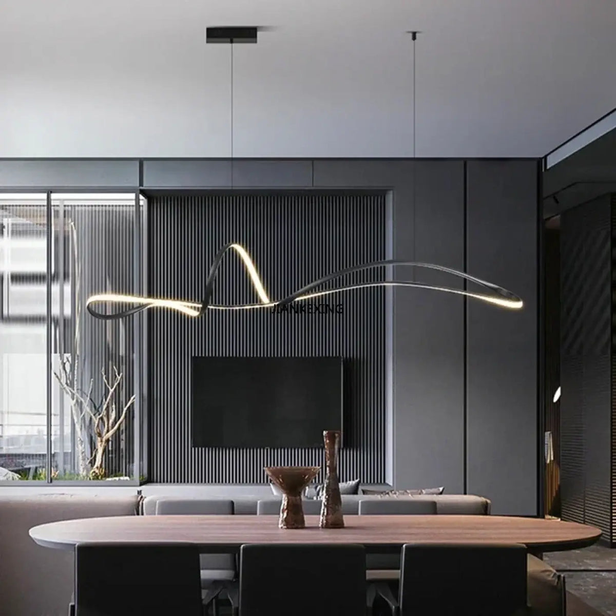Suspension LED Fluide Sculpturale – Nidel