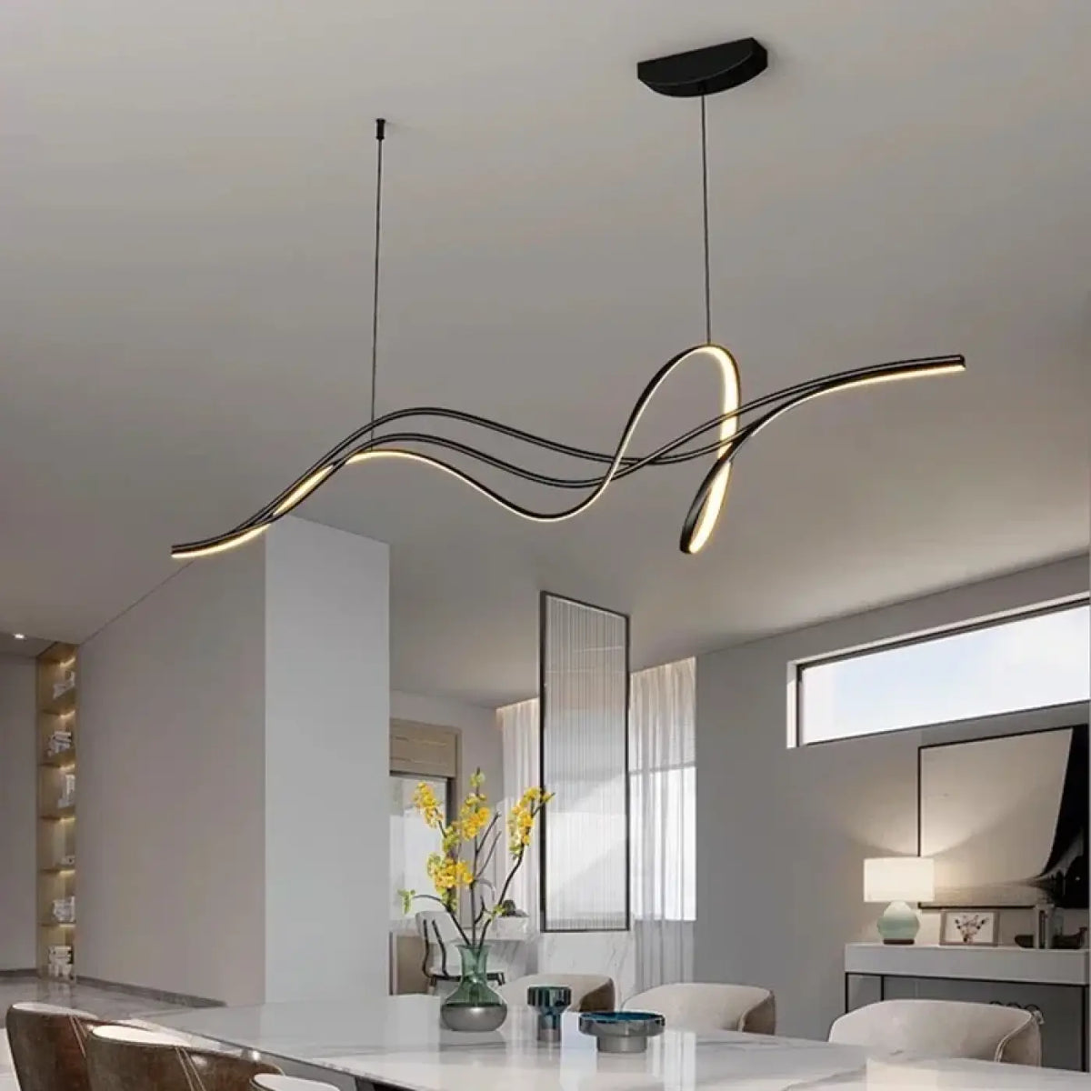 Suspension LED Design Ondulée – Komel