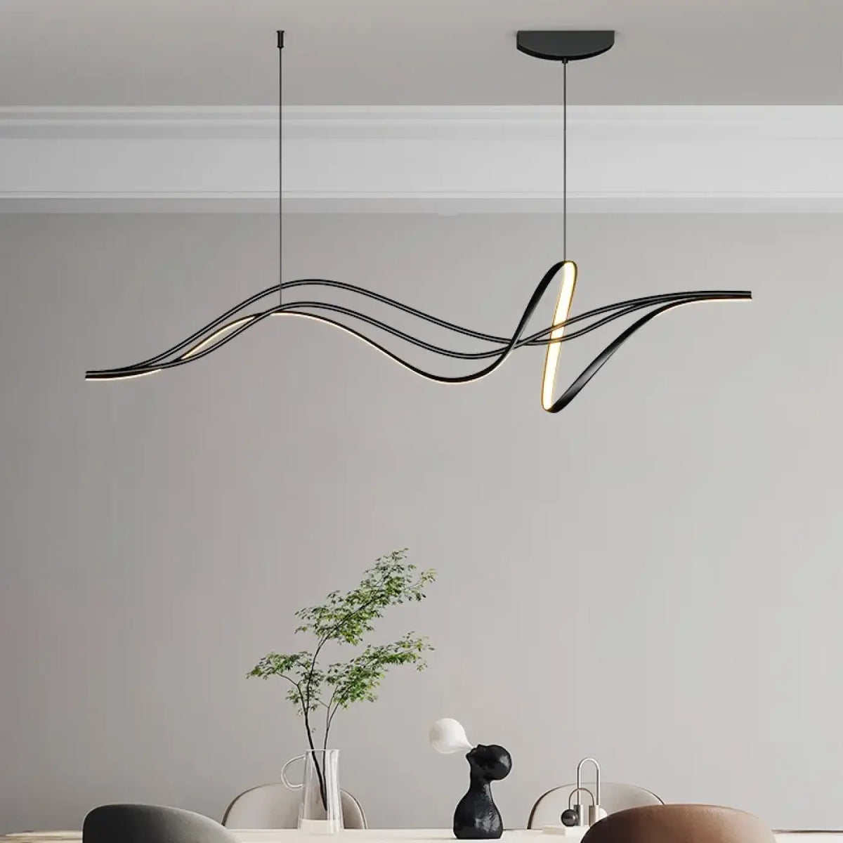 Suspension LED Design Ondulée – Komel