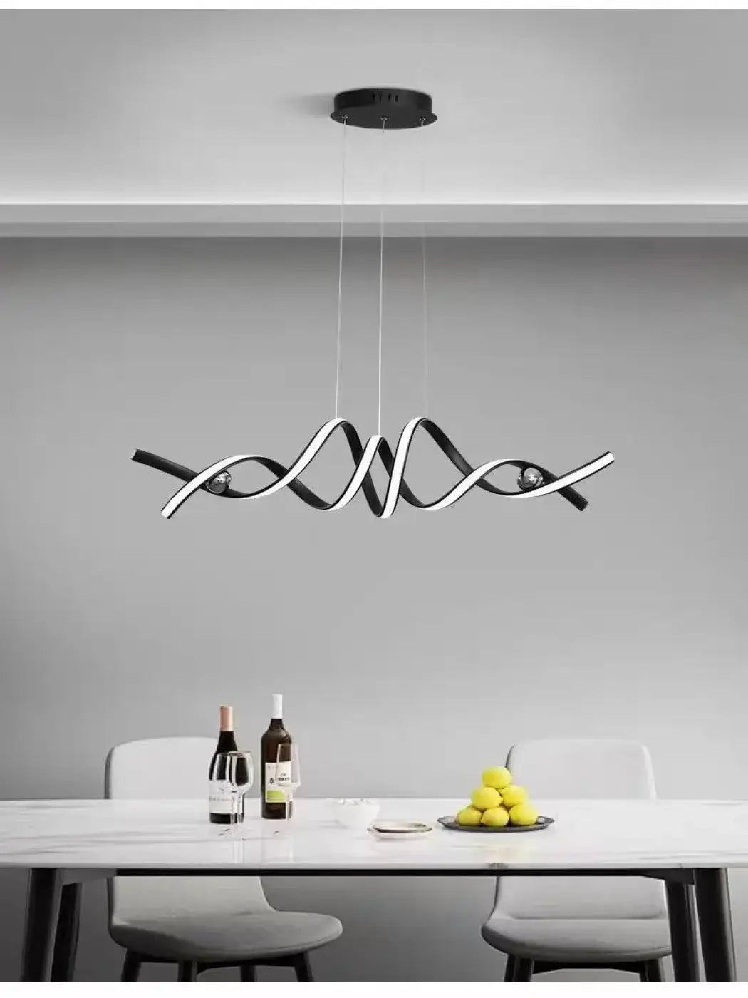 Suspension LED Spirale Dorée – Borelle