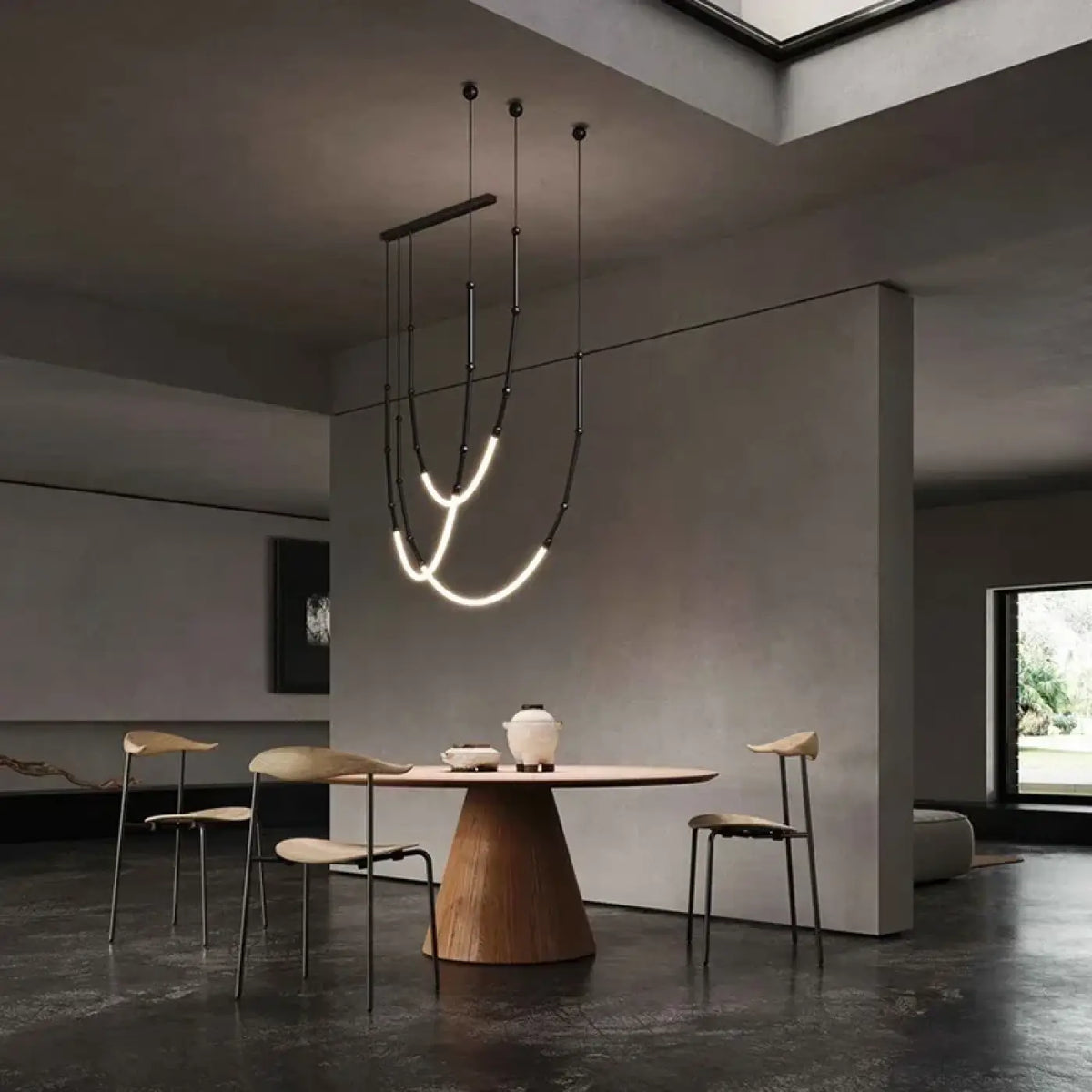 Suspension LED Dorée en U – Fimel