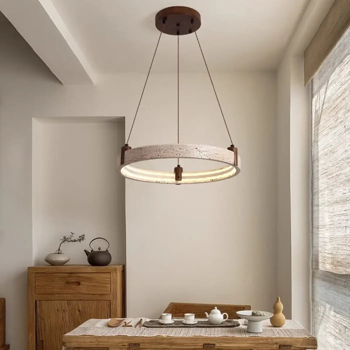 Suspension LED Pierre Jaune et Opalin – Fario