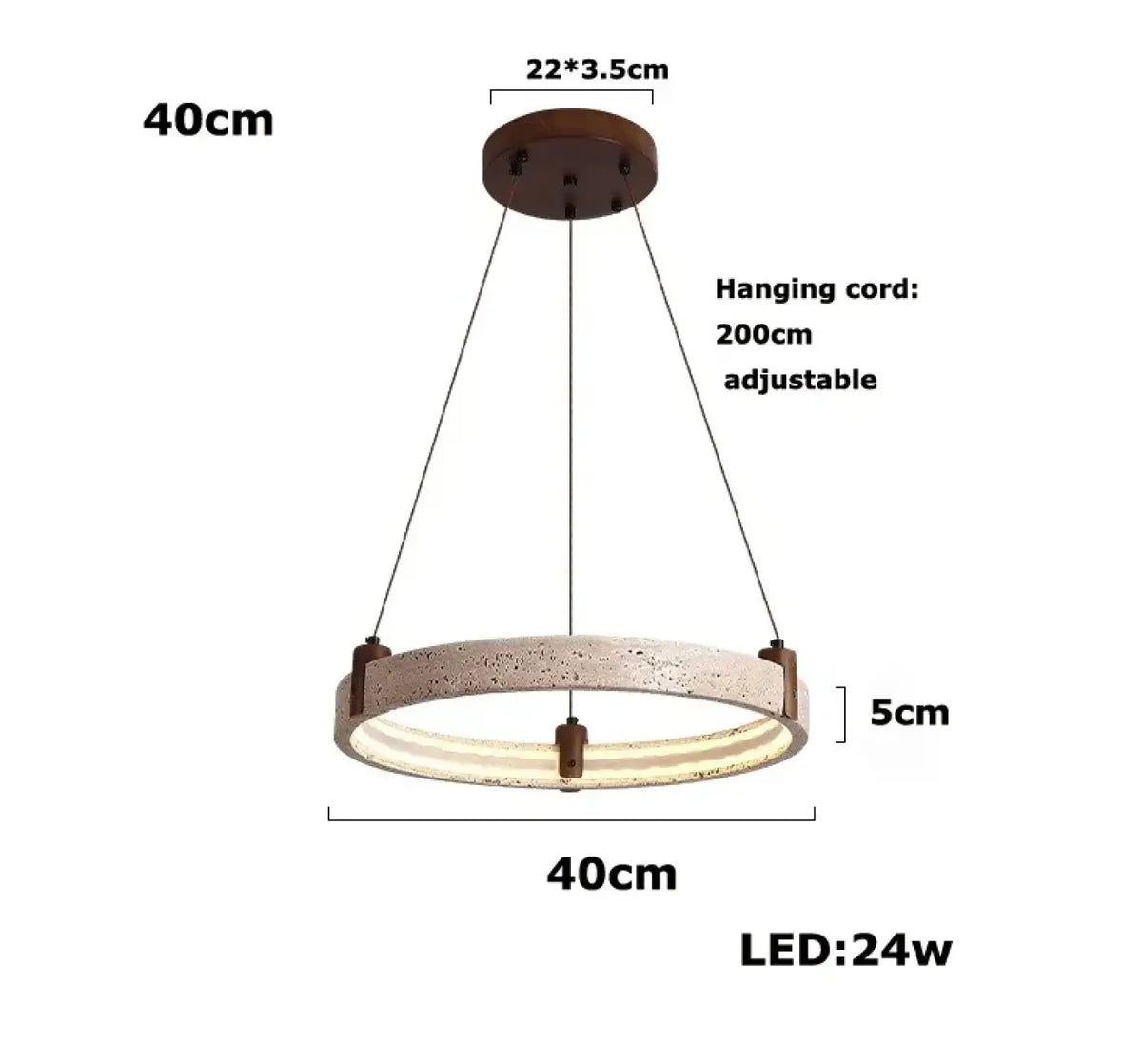 Suspension LED Pierre Jaune et Opalin – Fario