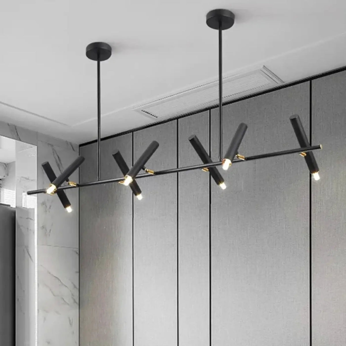Suspension LED Noire Minimaliste – Rolette