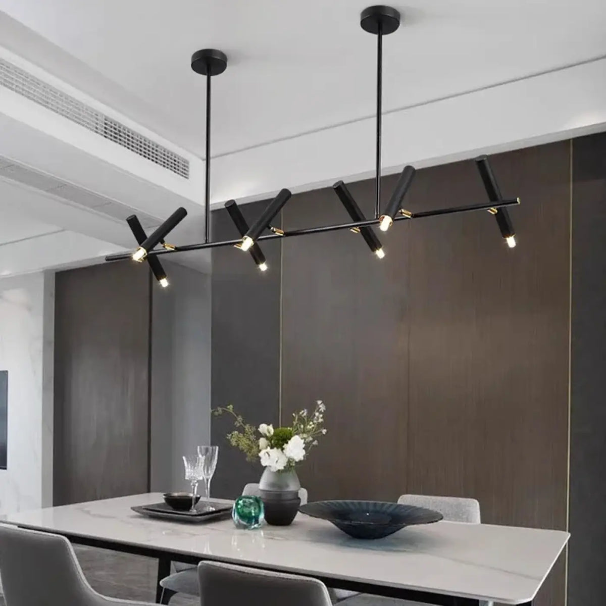 Suspension LED Noire Minimaliste – Rolette