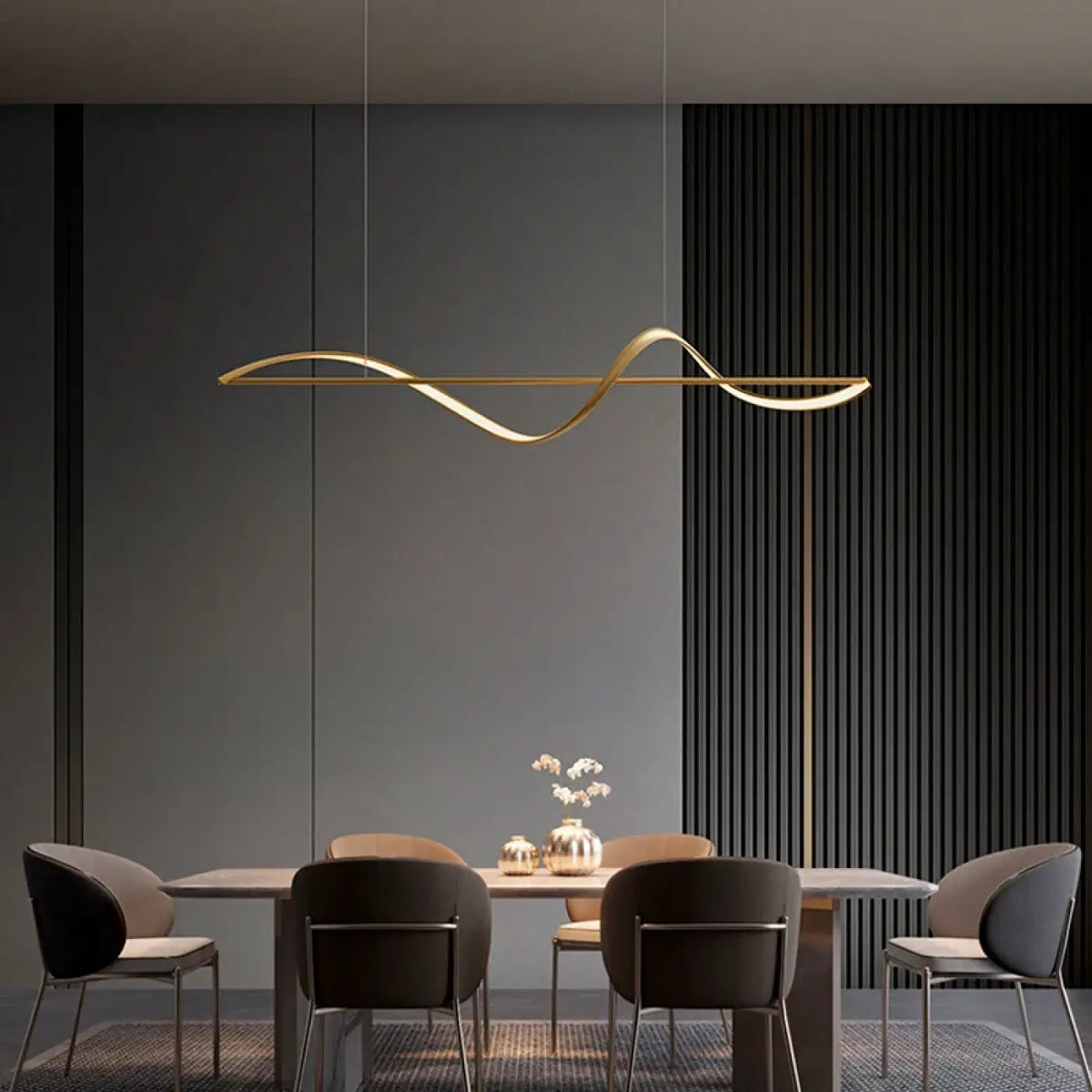 Suspension LED Ondulée Minimaliste – Zilo