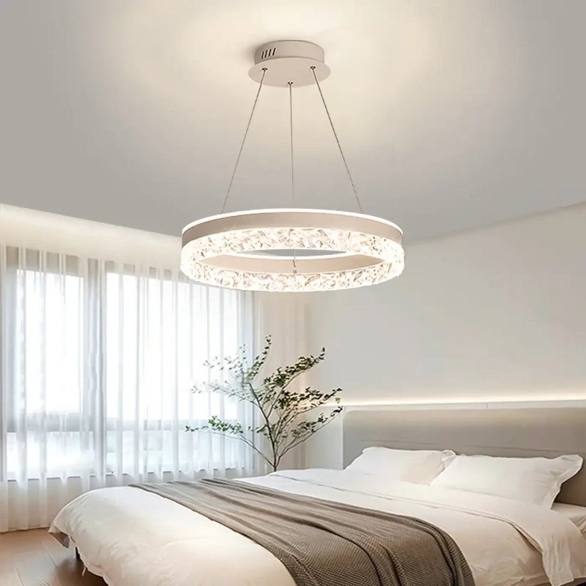 Suspension LED Ronde en Cristal – Zilio