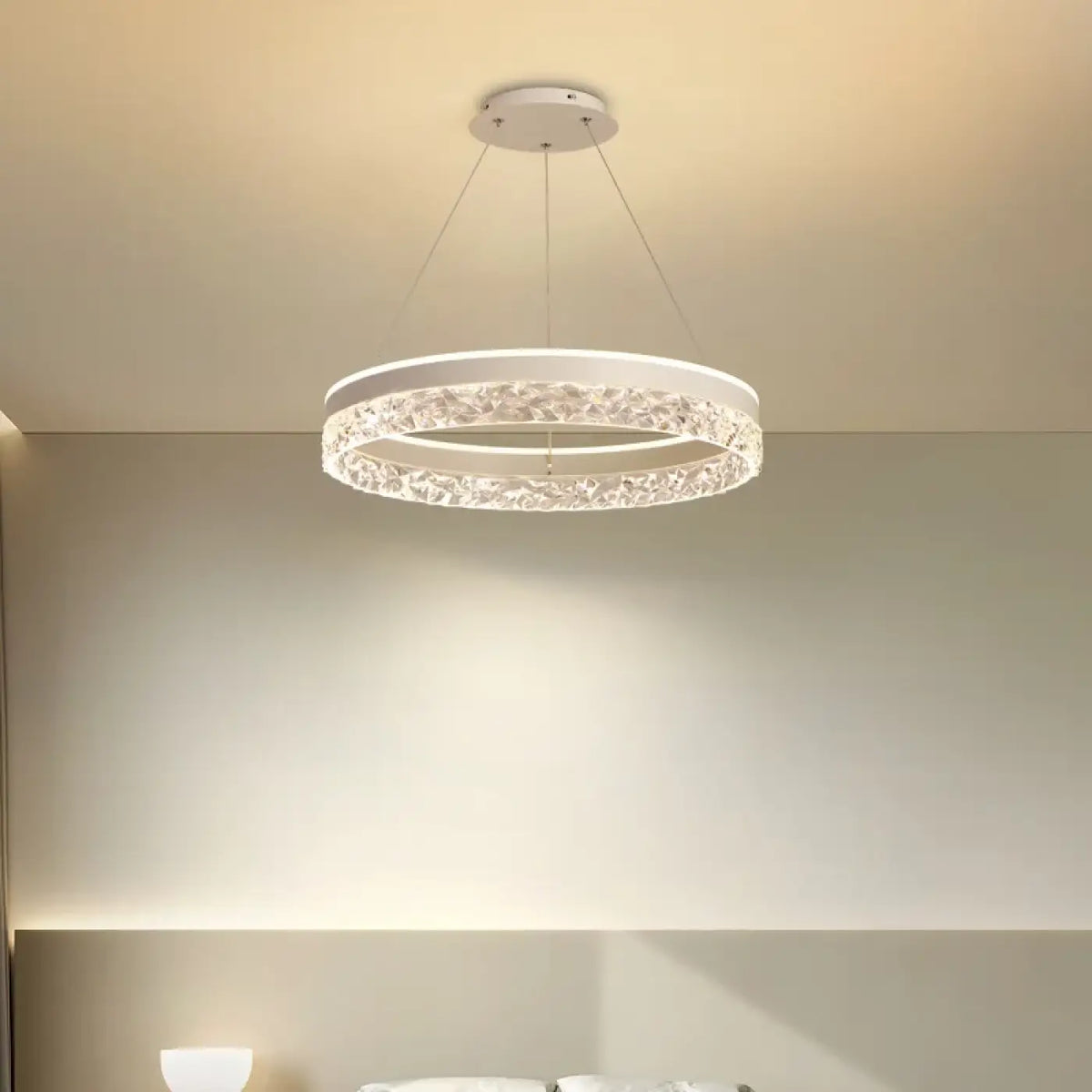 Suspension LED Ronde en Cristal – Zilio