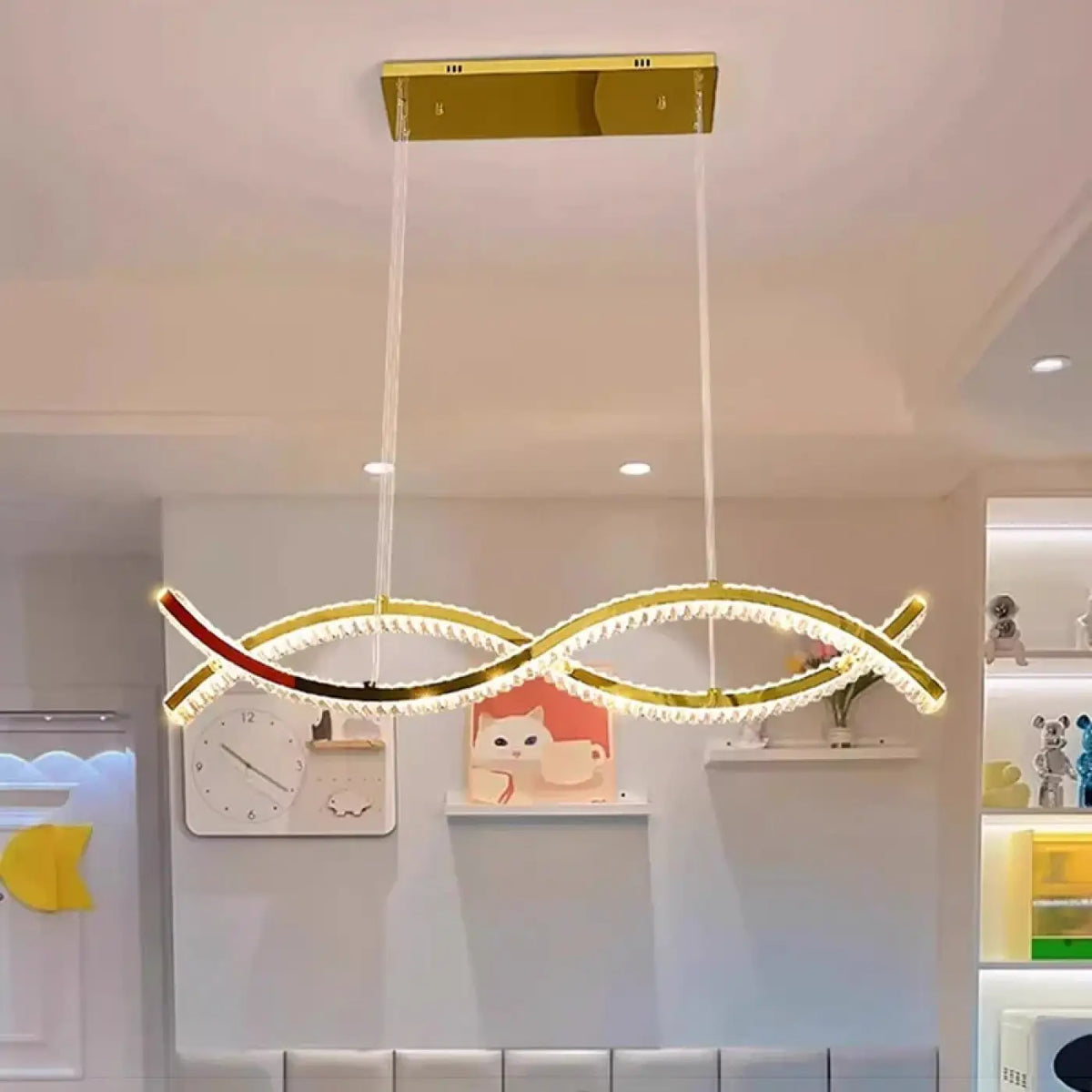 Suspension LED Vague Dorée – Mavo