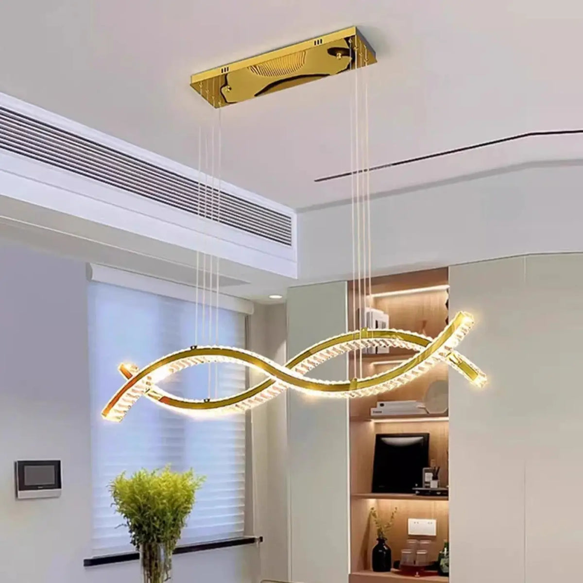 Suspension LED Vague Dorée – Mavo