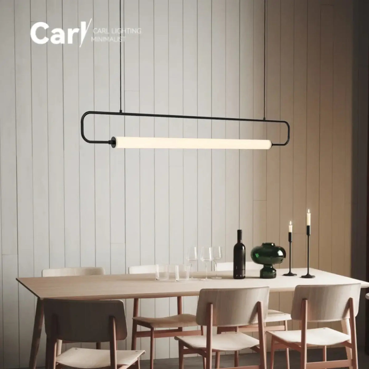 Suspension Linéaire LED Dorée – Davelle