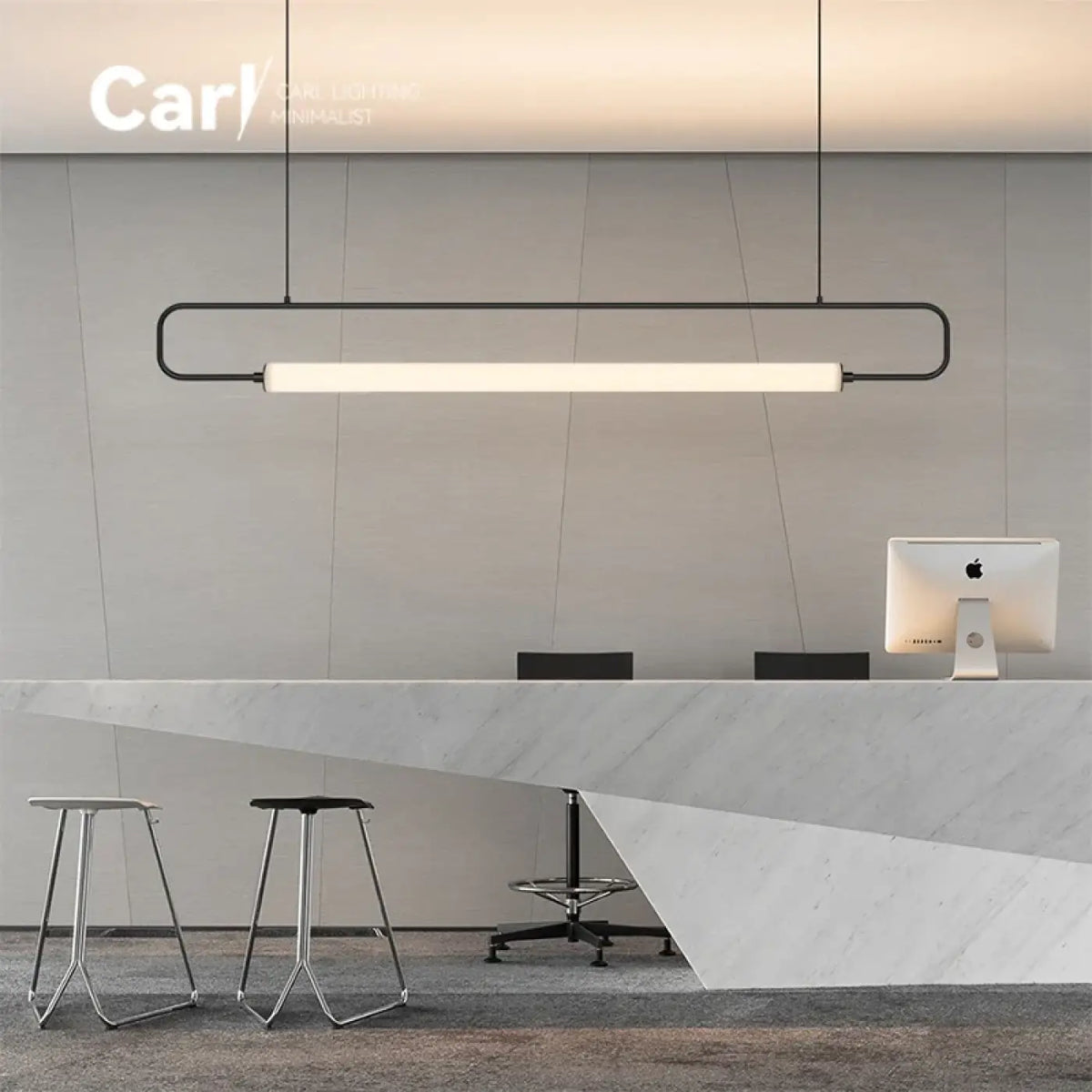 Suspension Linéaire LED Dorée – Davelle