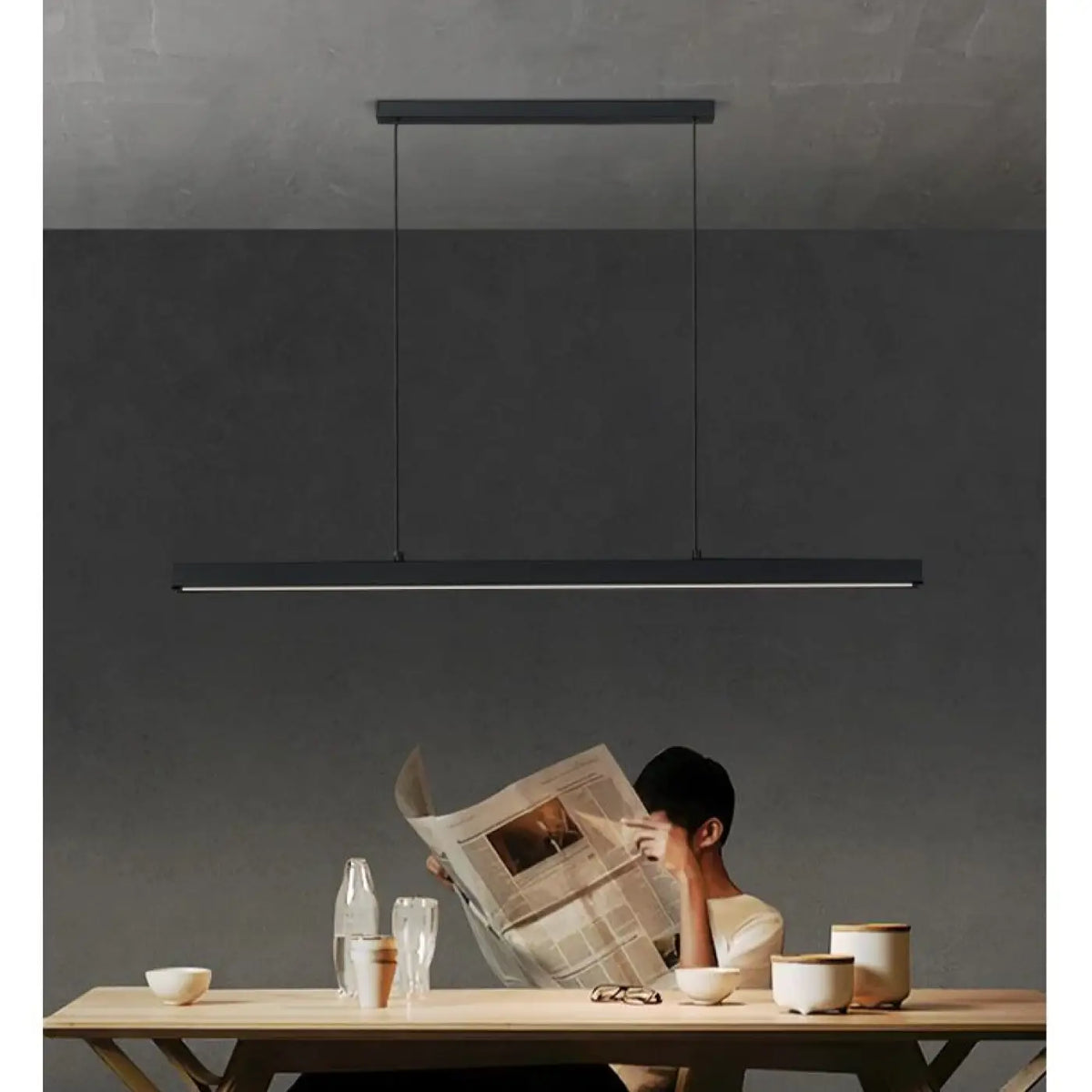 Suspension Linéaire LED Noire – Kadel