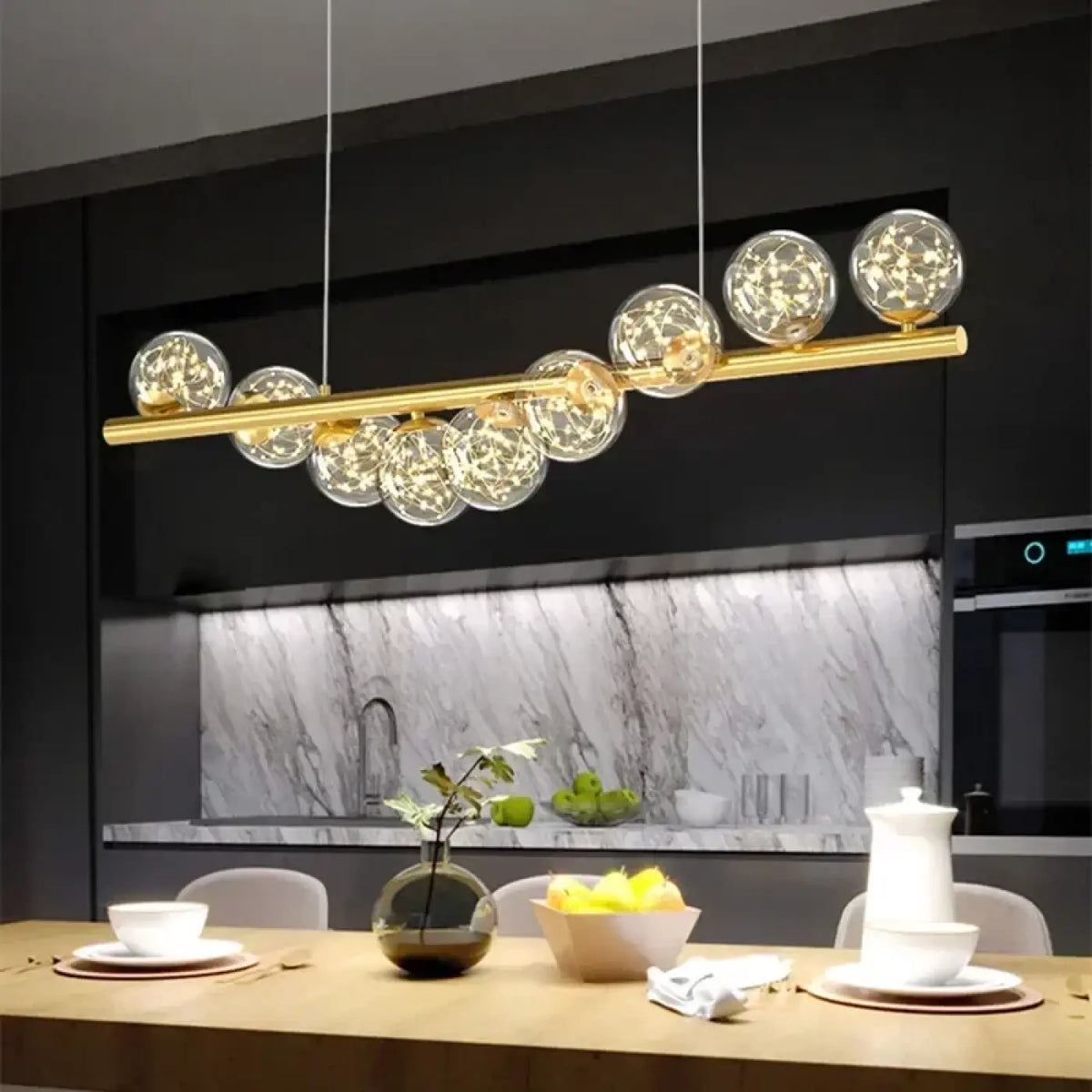 Suspension LED à 9 Boules – Fadane