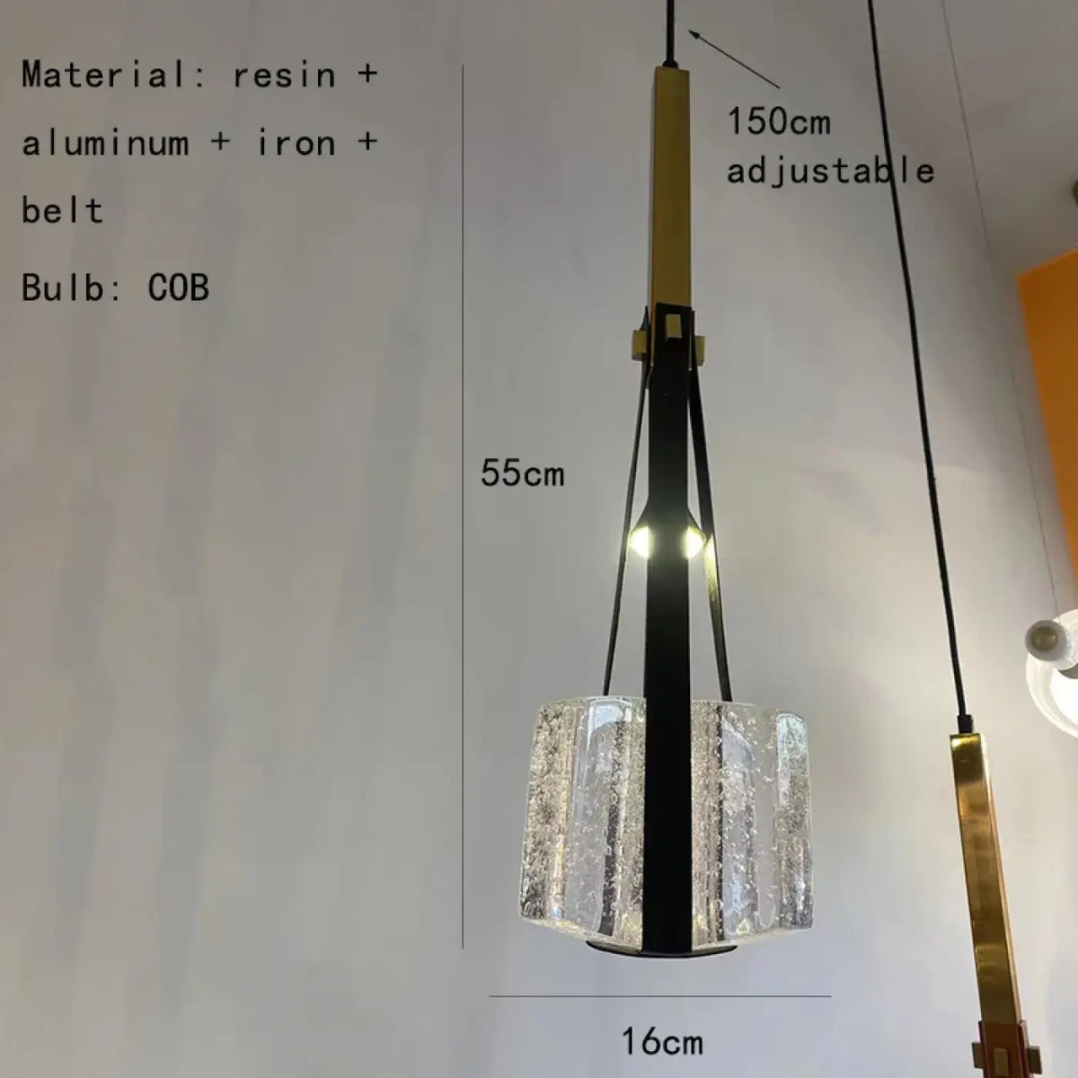 Suspension Art Déco en Verre Doré – Graline