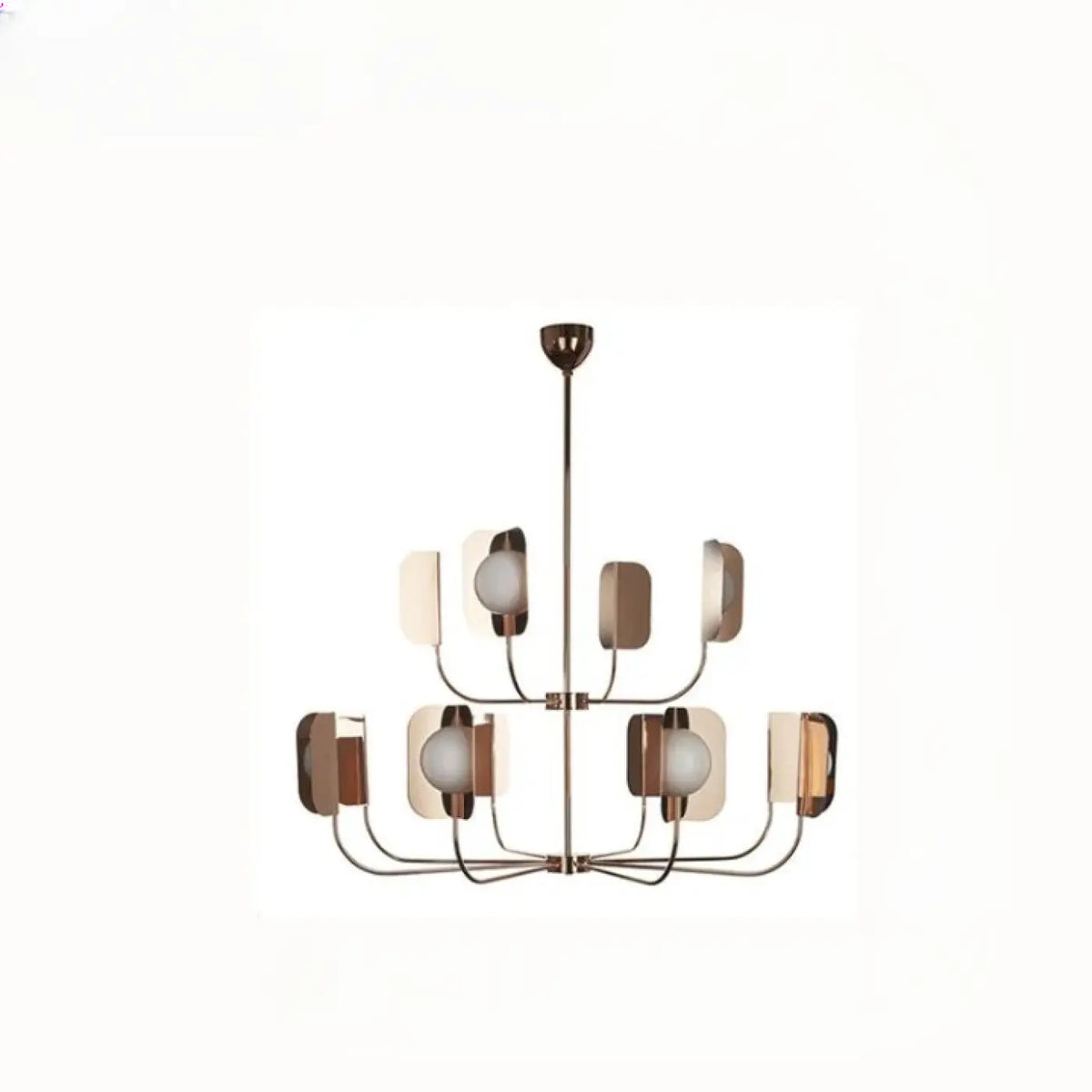 Suspension Art Déco Dorée à Globes Opalins – Limine