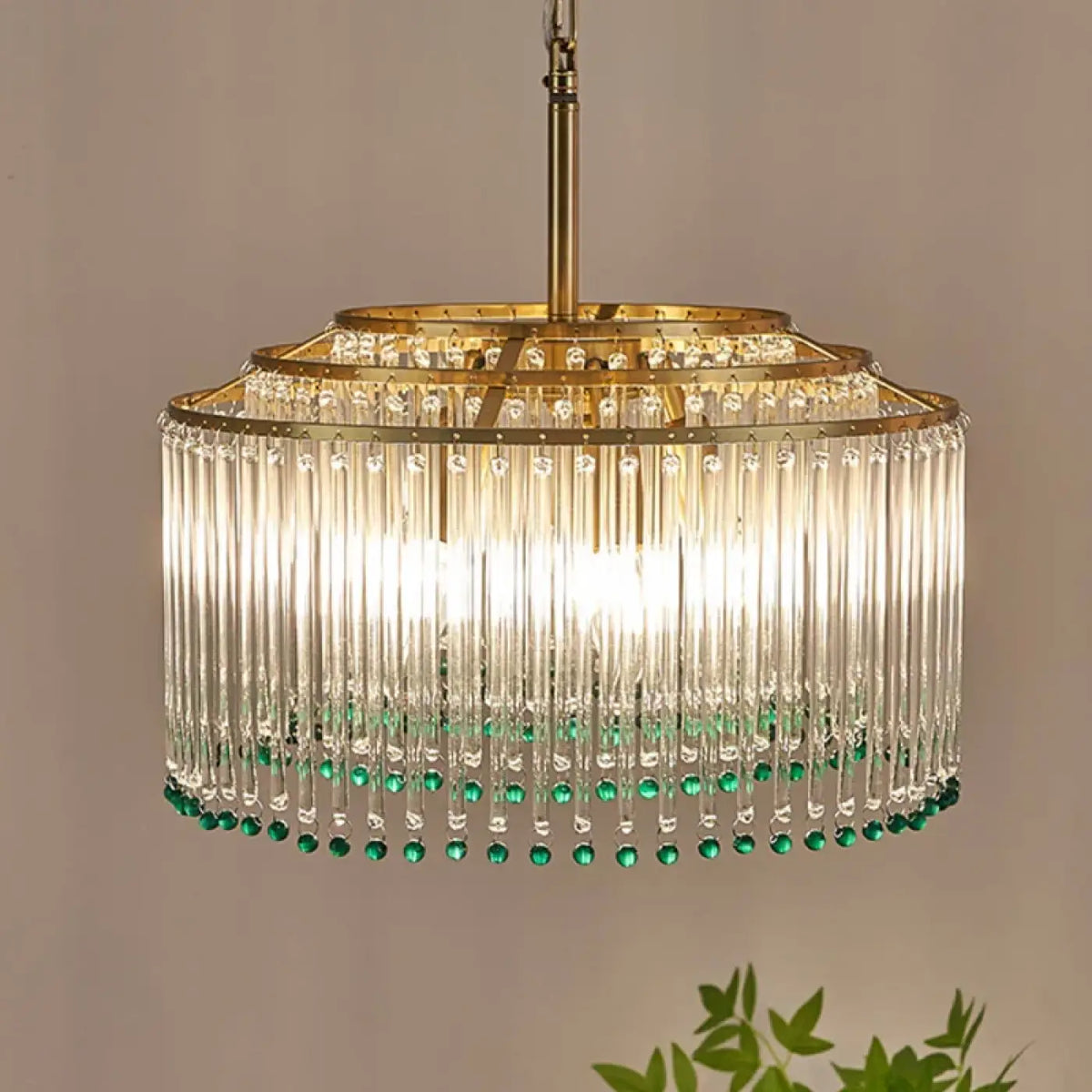 Suspension Art Déco en Verre Cristallin – Plimel